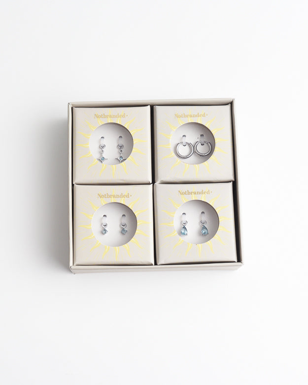 Birthstonebox Ohrringe – Set – Edelstahl