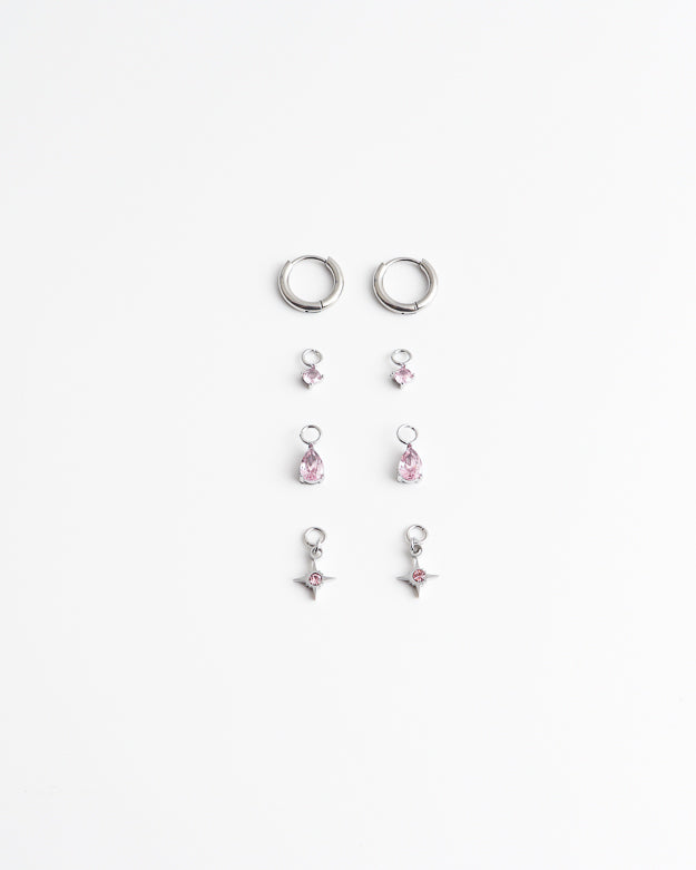 Birthstonebox - Earrings – Set – Stainless Steel