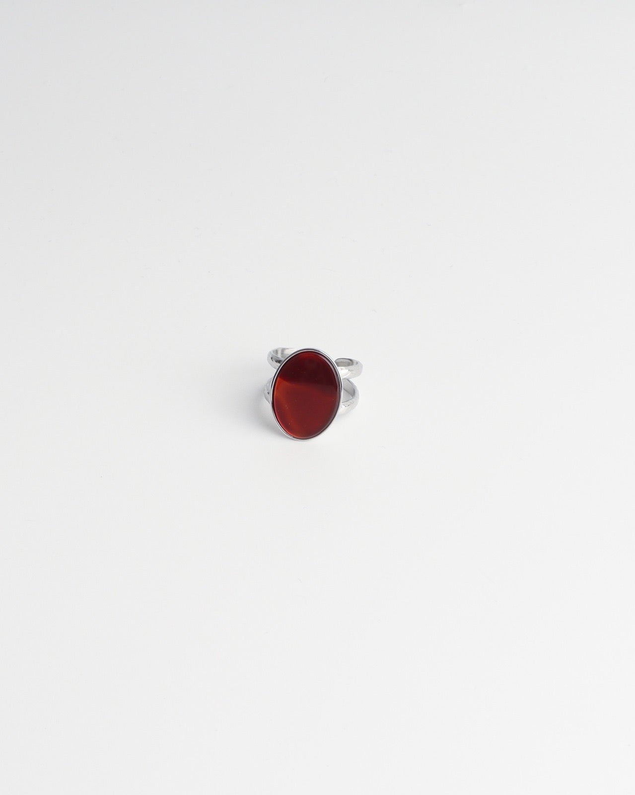 Layla - Bague - Acier inoxydable - Ajustable - Pierre naturelle