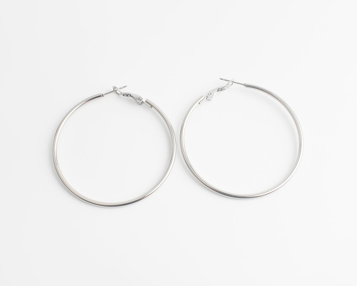 Basic hoops - Pendientes - Acero inoxidable