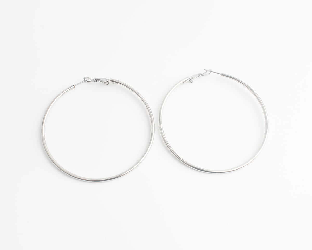 Basic hoops - Pendientes - Acero inoxidable