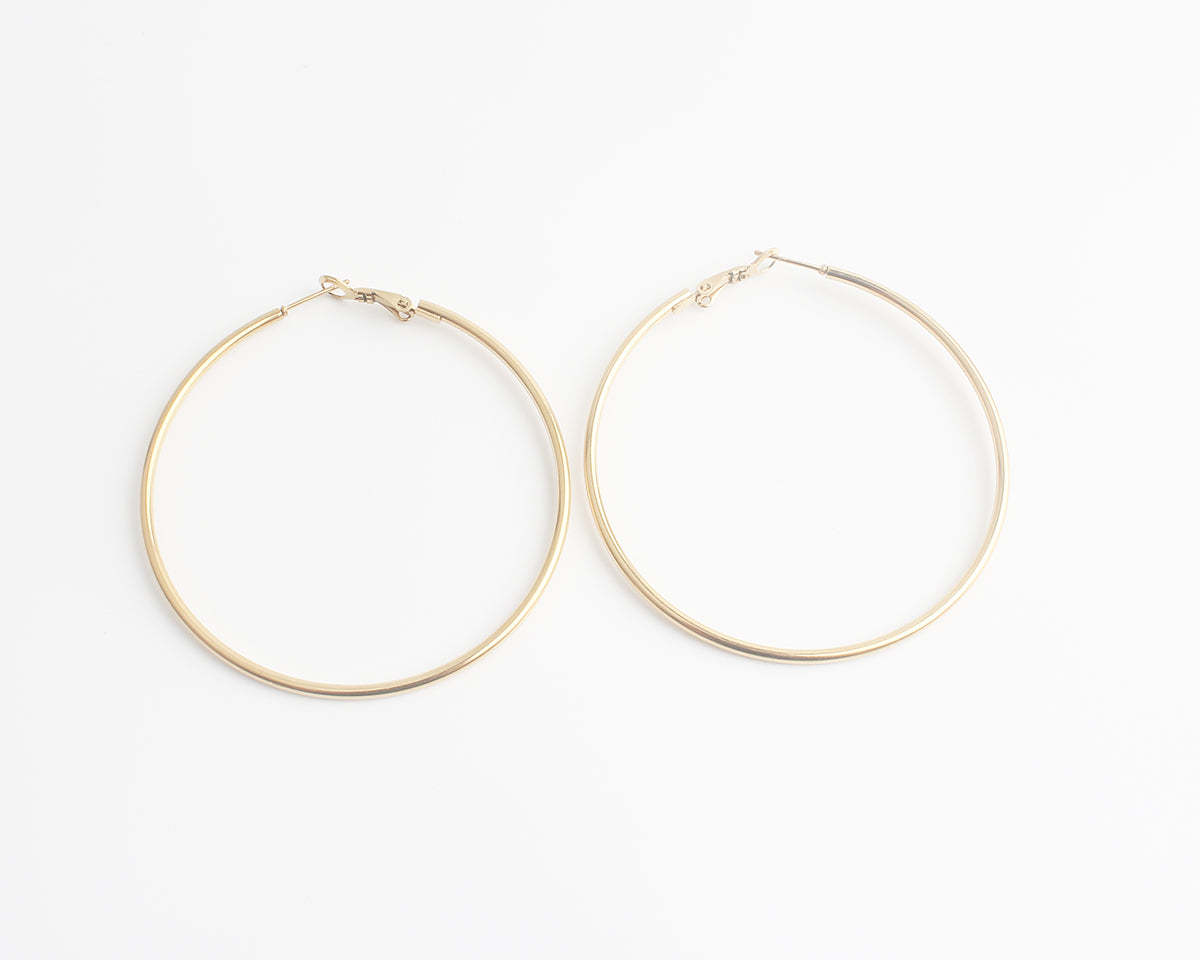 Basic hoops - Pendientes - Acero inoxidable