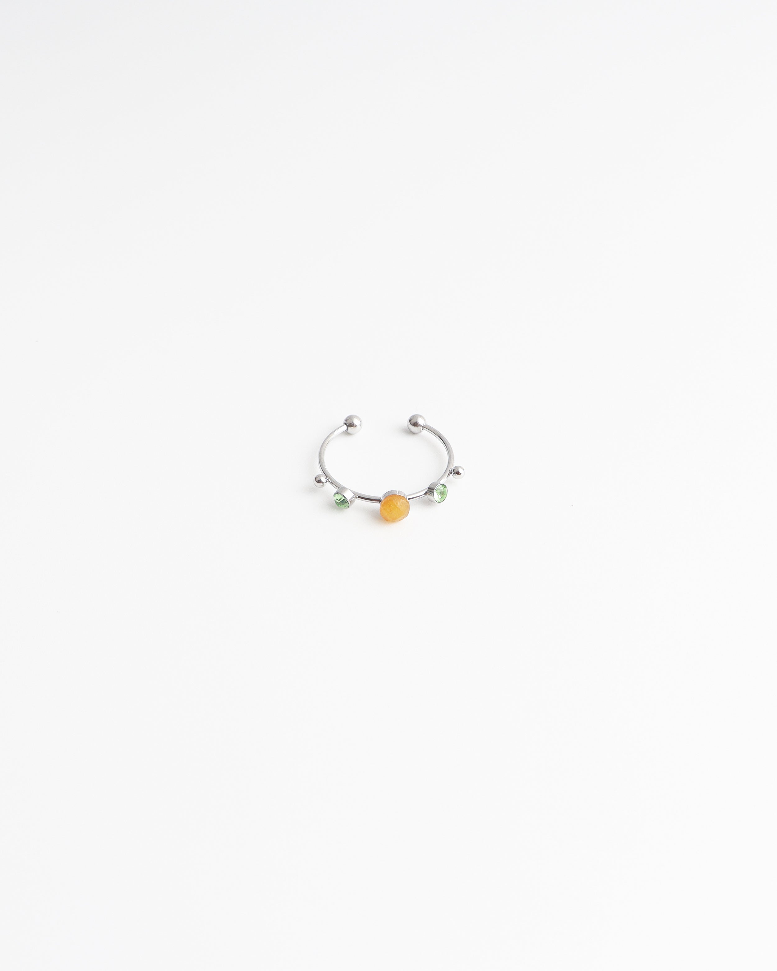 Victoria - Ring – Edelstahl – Naturstein – Verstellbar