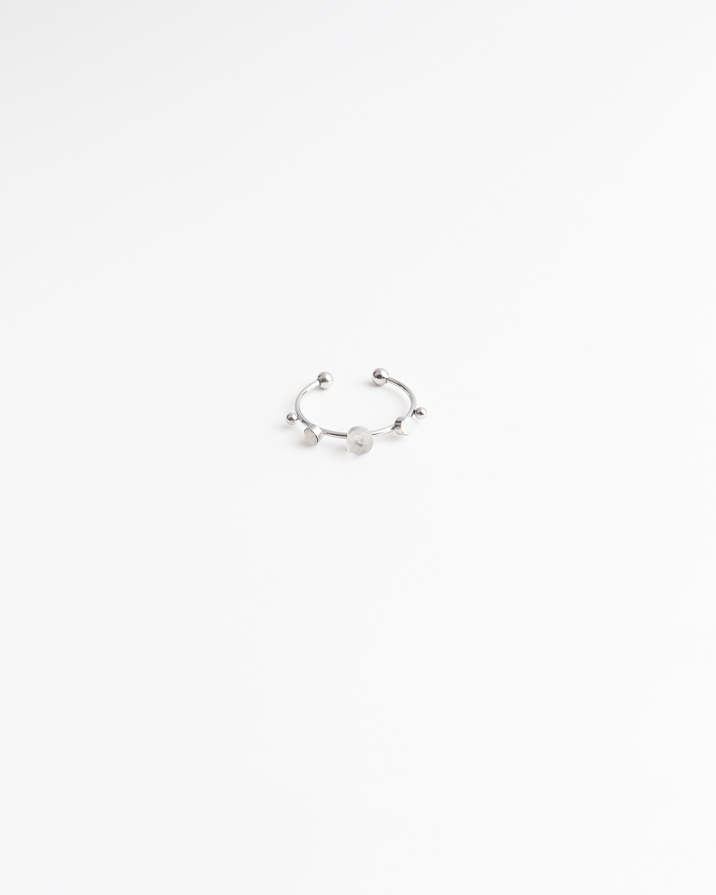 Victoria - Ring – Edelstahl – Naturstein – Verstellbar