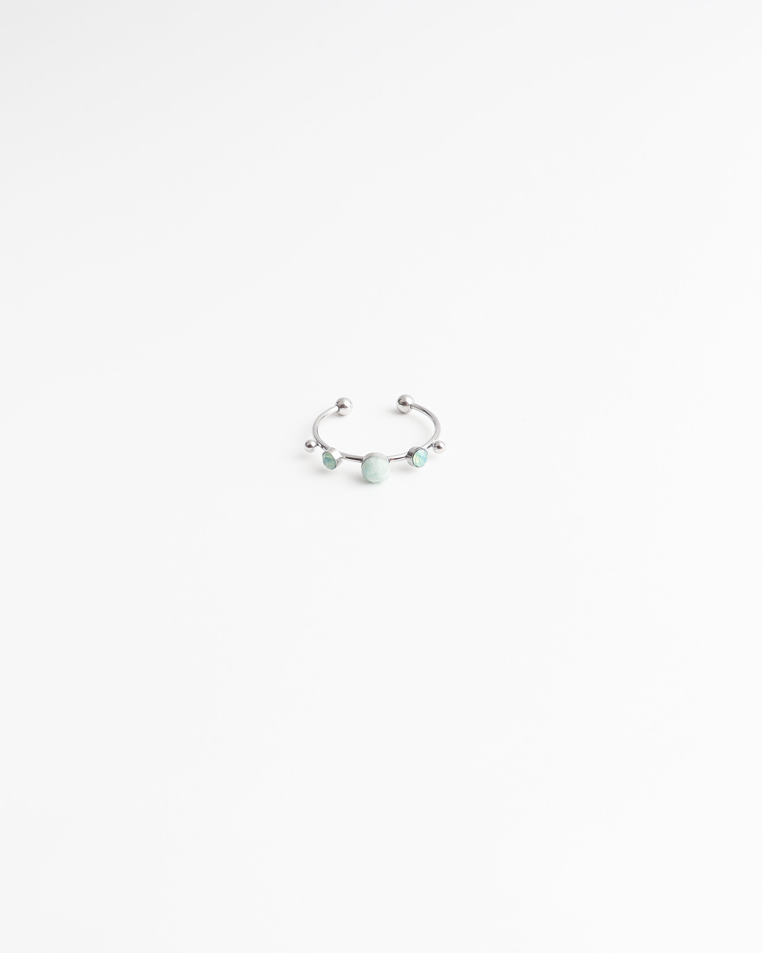 Victoria - Ring – Edelstahl – Naturstein – Verstellbar