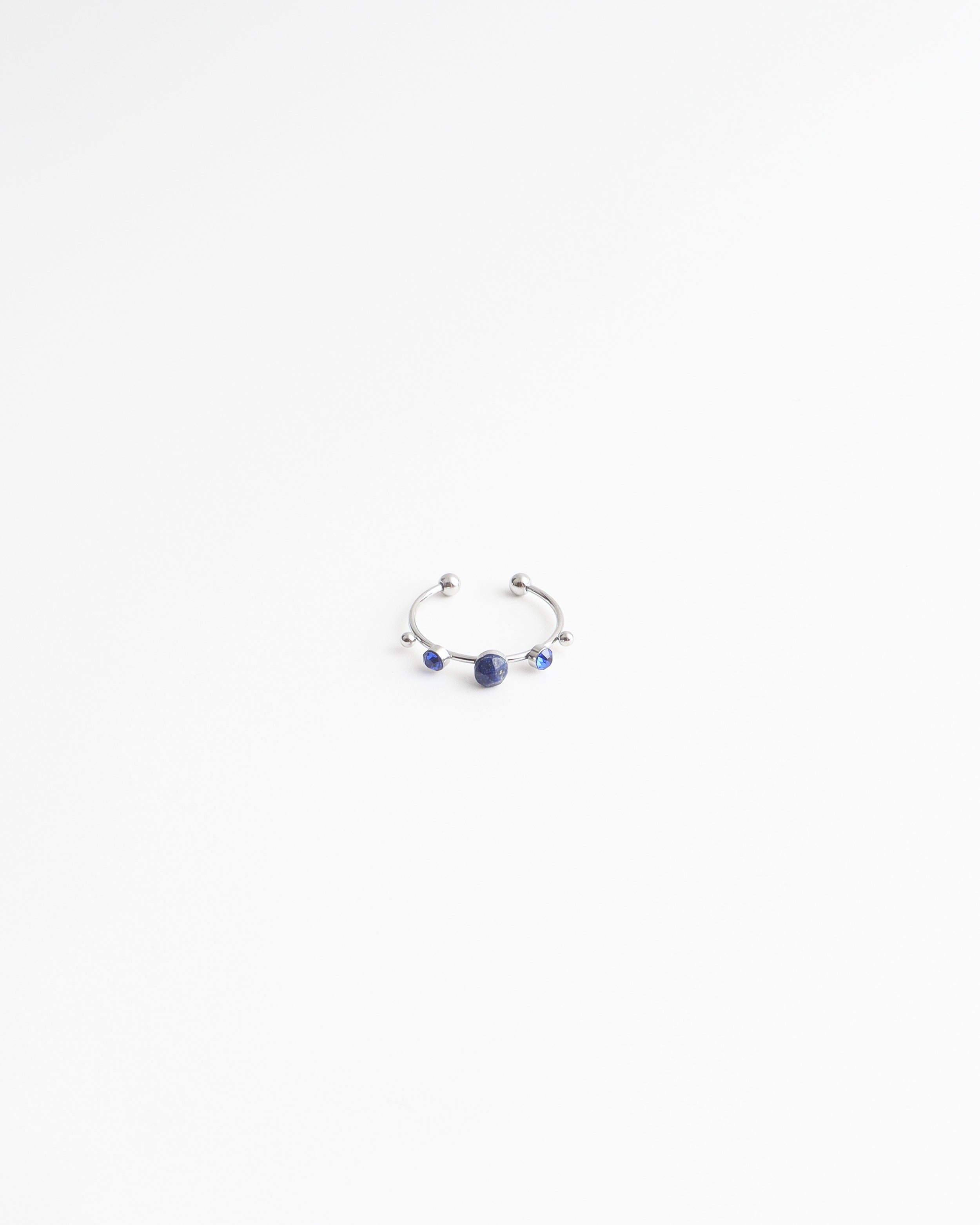 Victoria - Ring – Edelstahl – Naturstein – Verstellbar