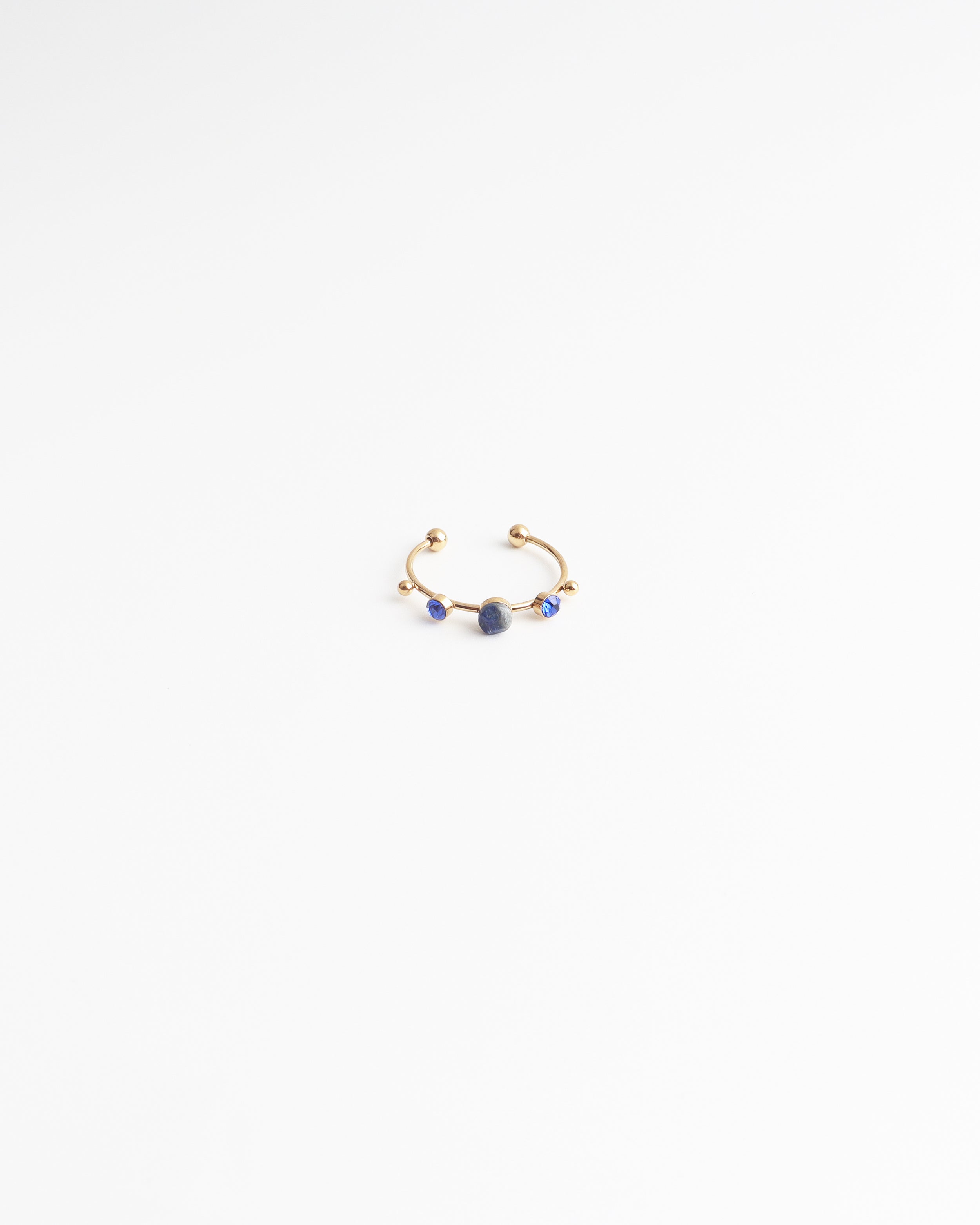 Victoria - Ring – Edelstahl – Naturstein – Verstellbar