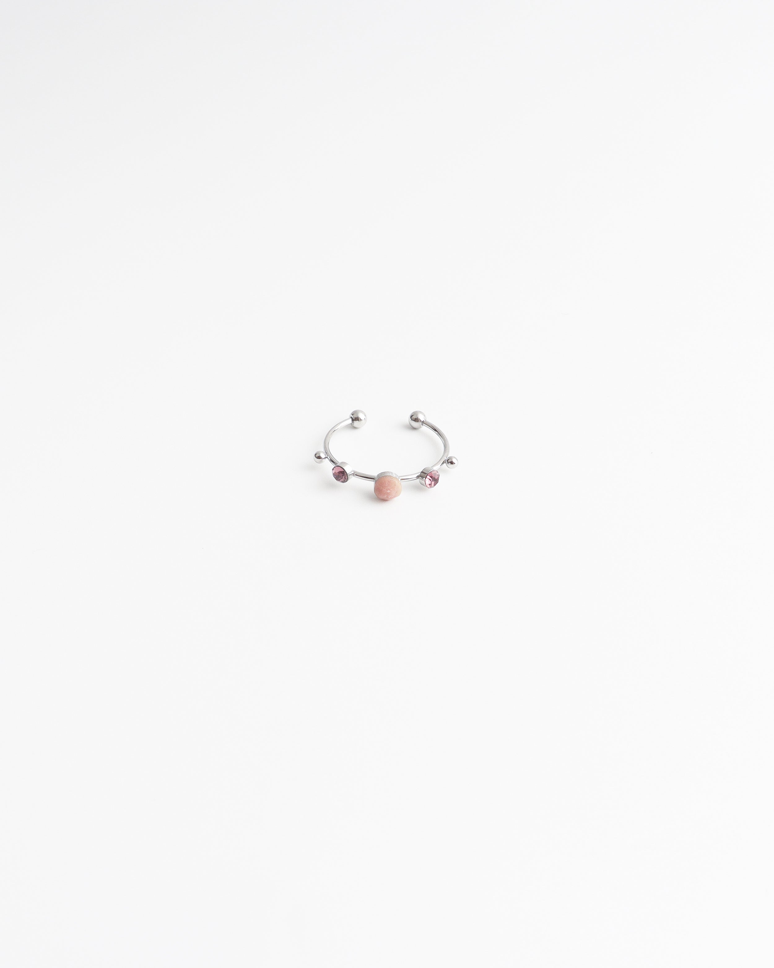 Victoria - Ring – Edelstahl – Naturstein – Verstellbar