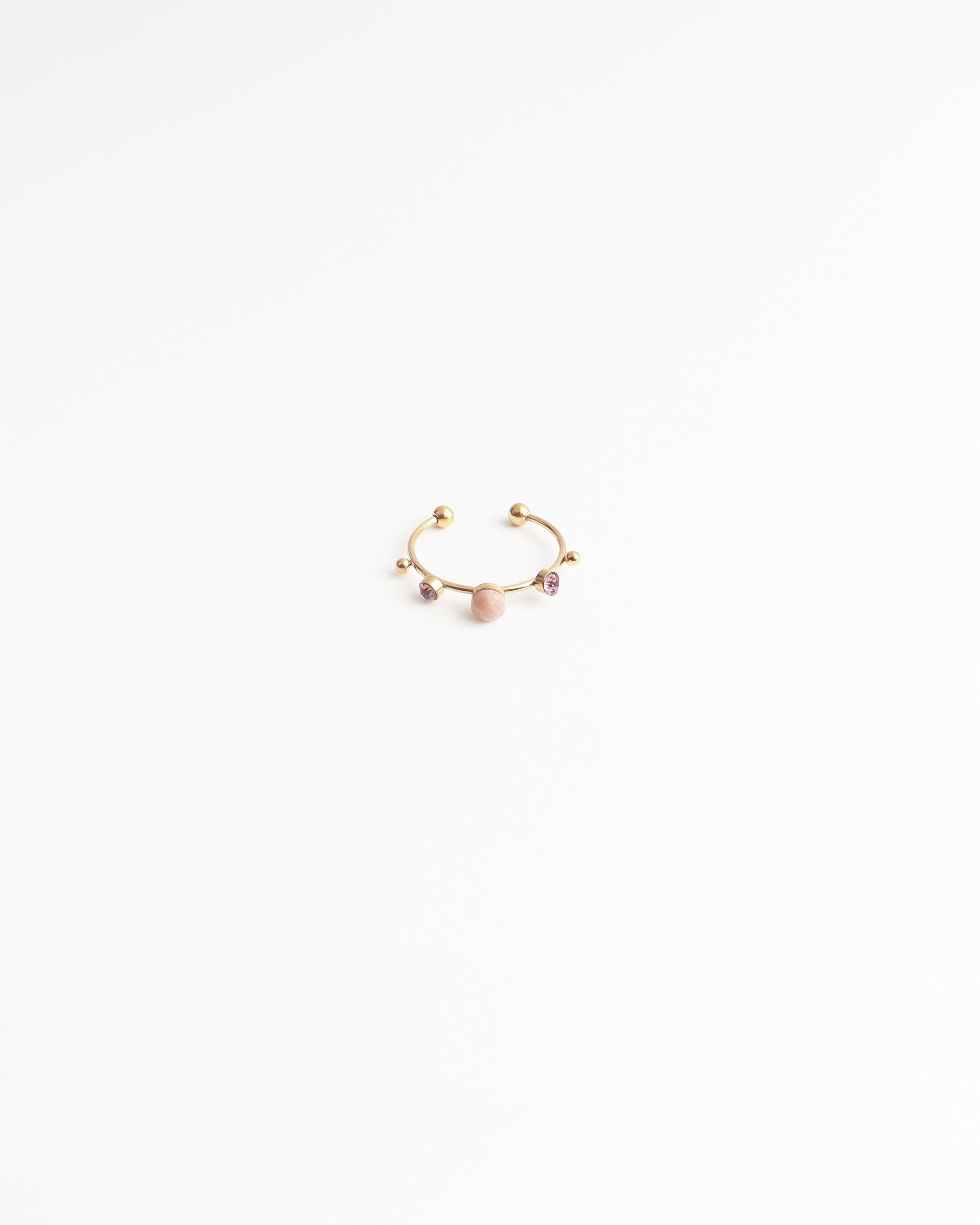 Victoria - Ring – Edelstahl – Naturstein – Verstellbar