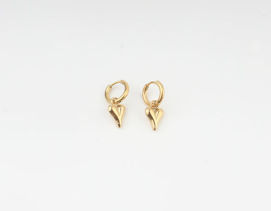 Perfekt geformtes Herz - Ohrringe - Edelstahl