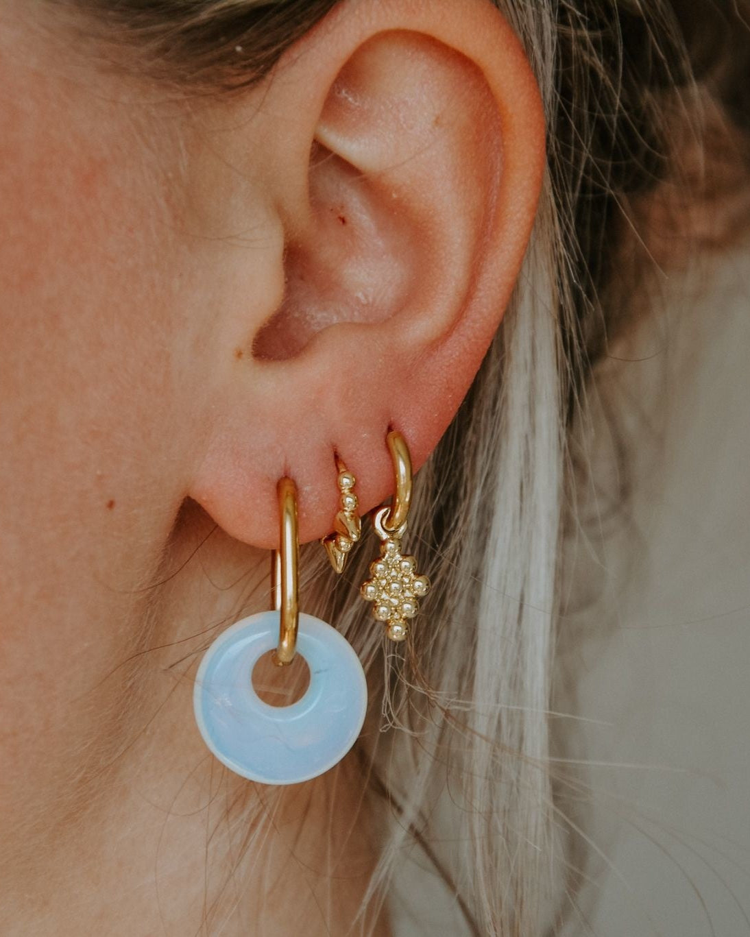 Tirza - Pendientes - Piedra natural - Acero inoxidable