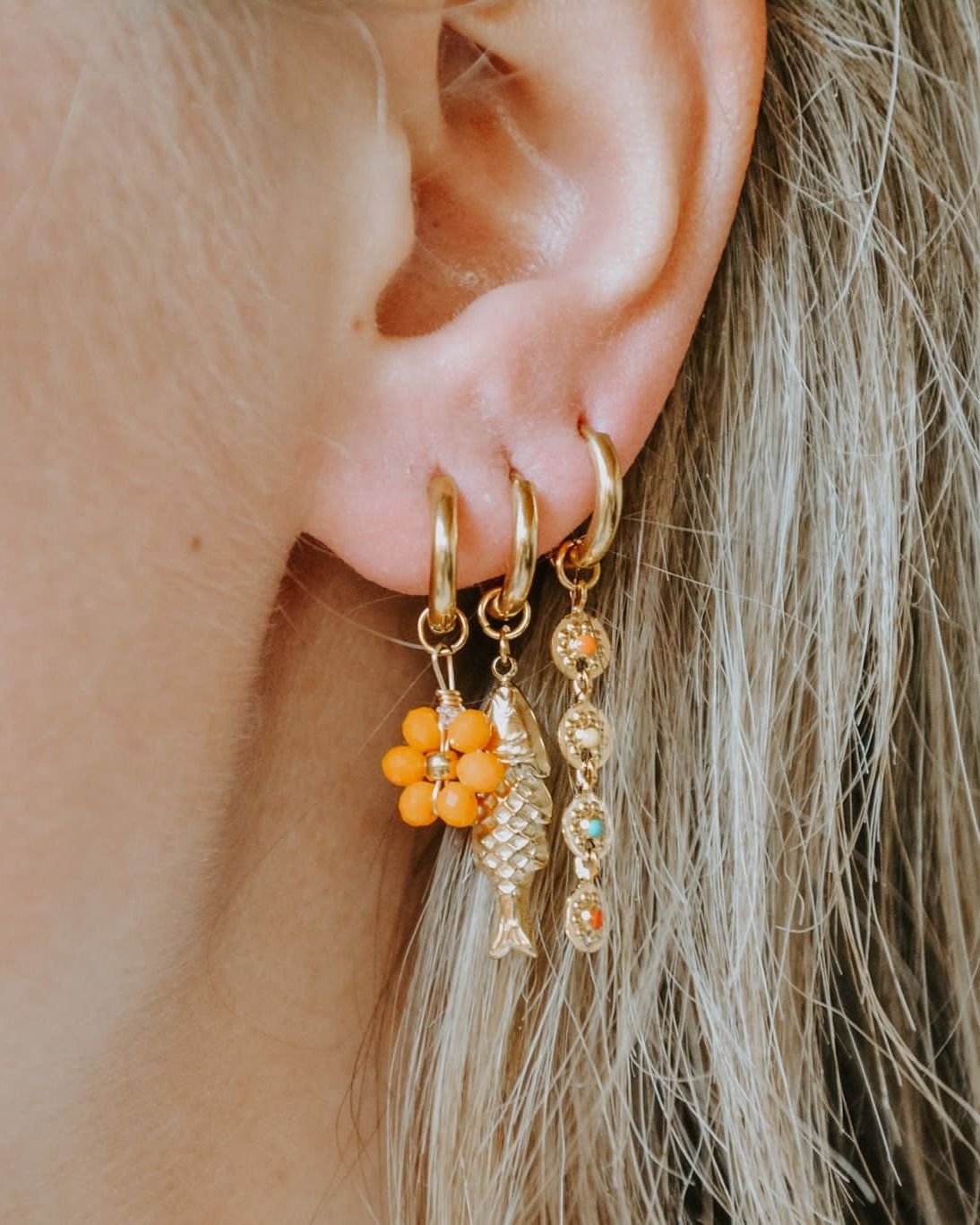 Tiny Flower - Pendientes - Acero inoxidable