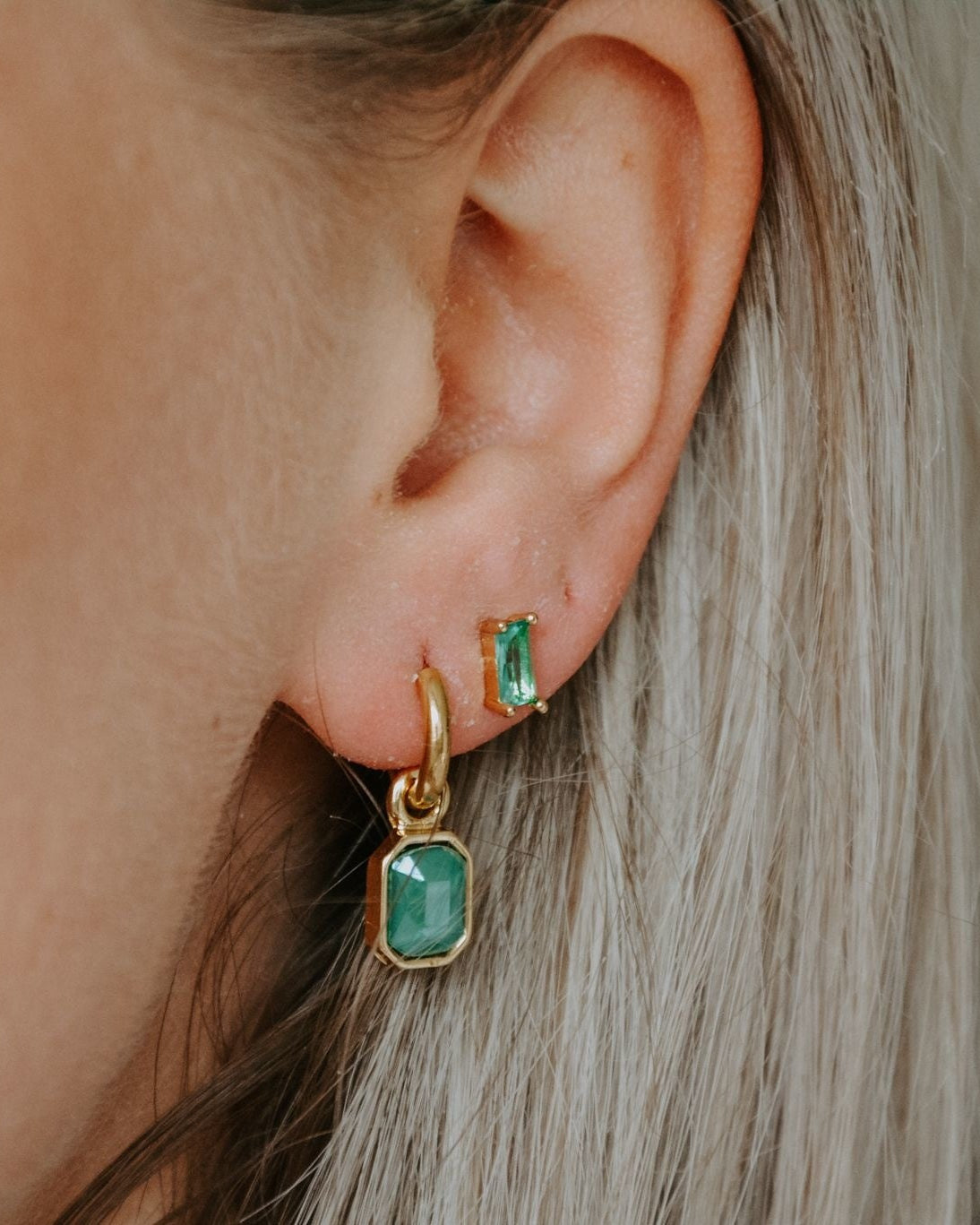 Diamond - Studs - Pendientes - Chapados