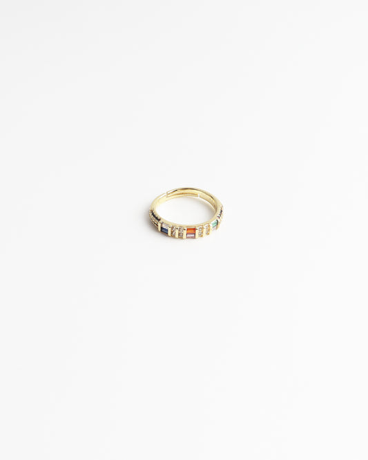 Ponle un anillo - Anillo - Multicolor - Chapado en oro - Ajustable