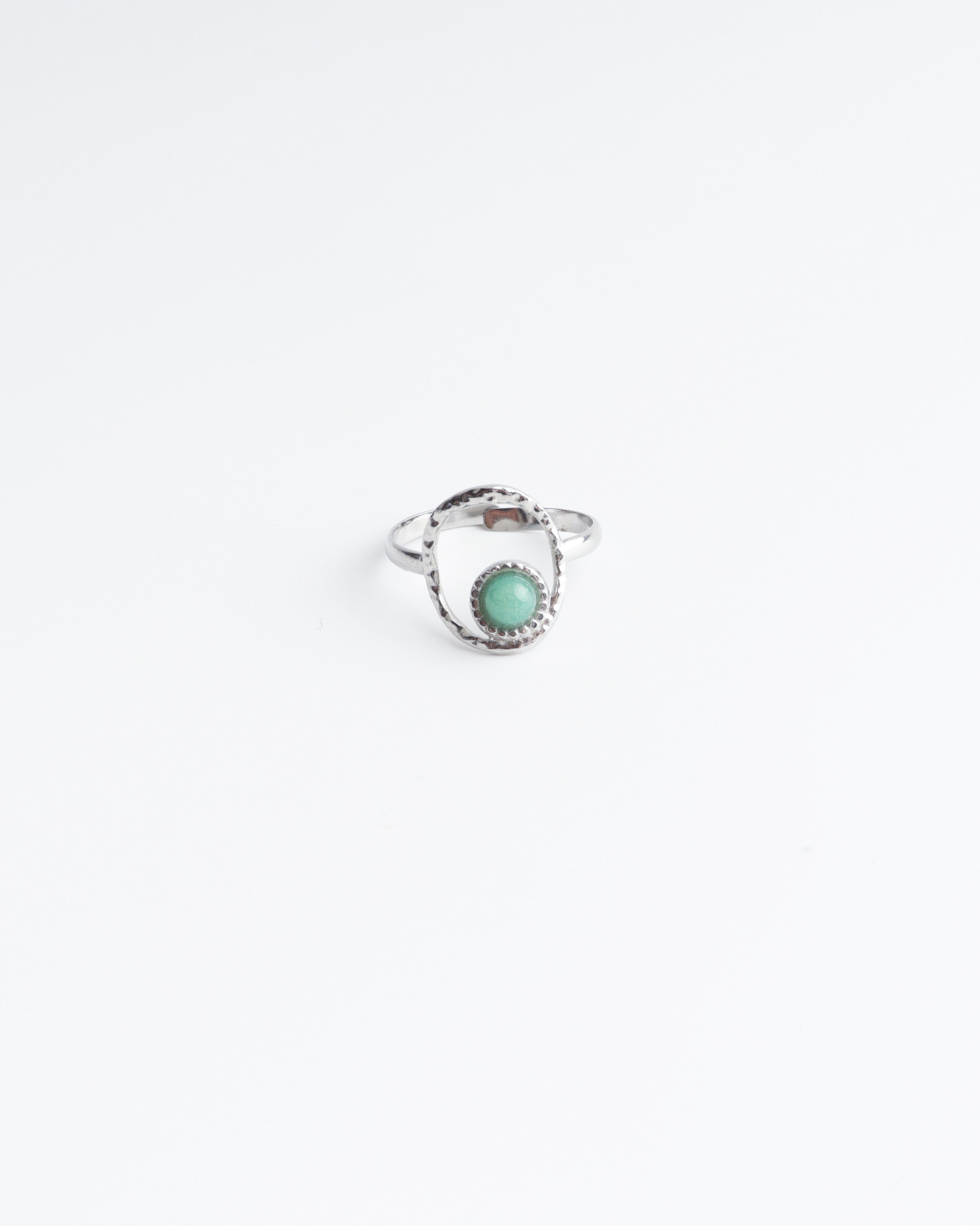 Lucia - Ring - Naturstein - Edelstahl - verstellbar