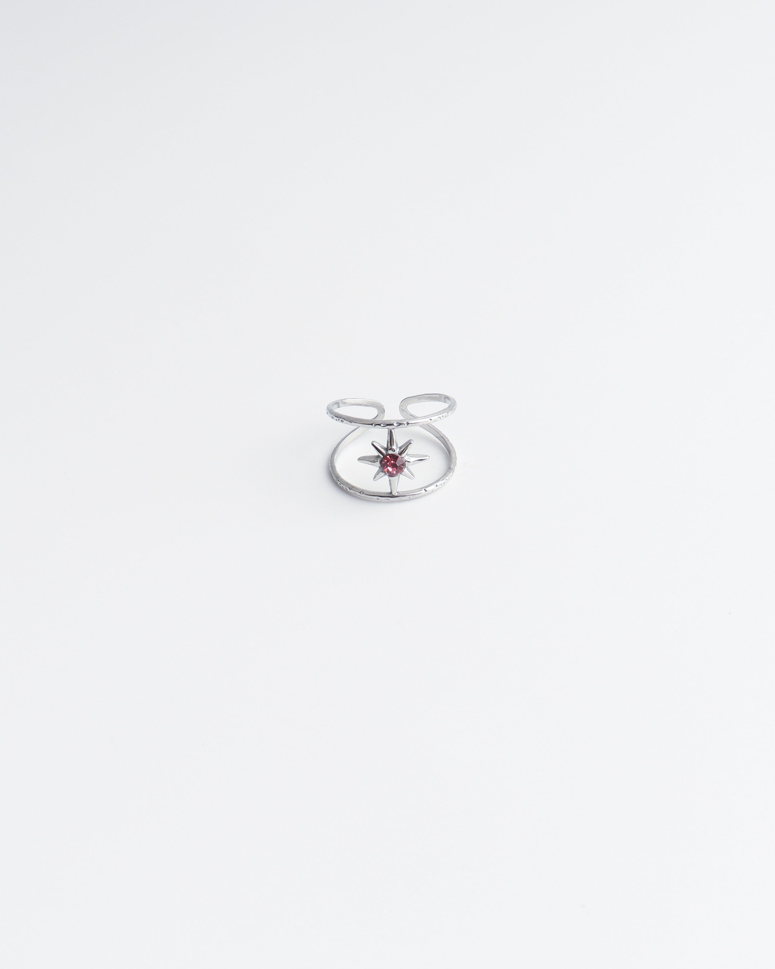 Starred - Ring - Stainless Steel - Verstelbaar