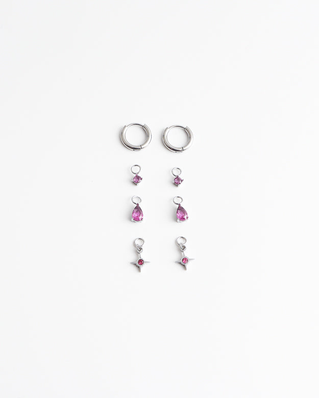 Birthstonebox - Earrings – Set – Stainless Steel