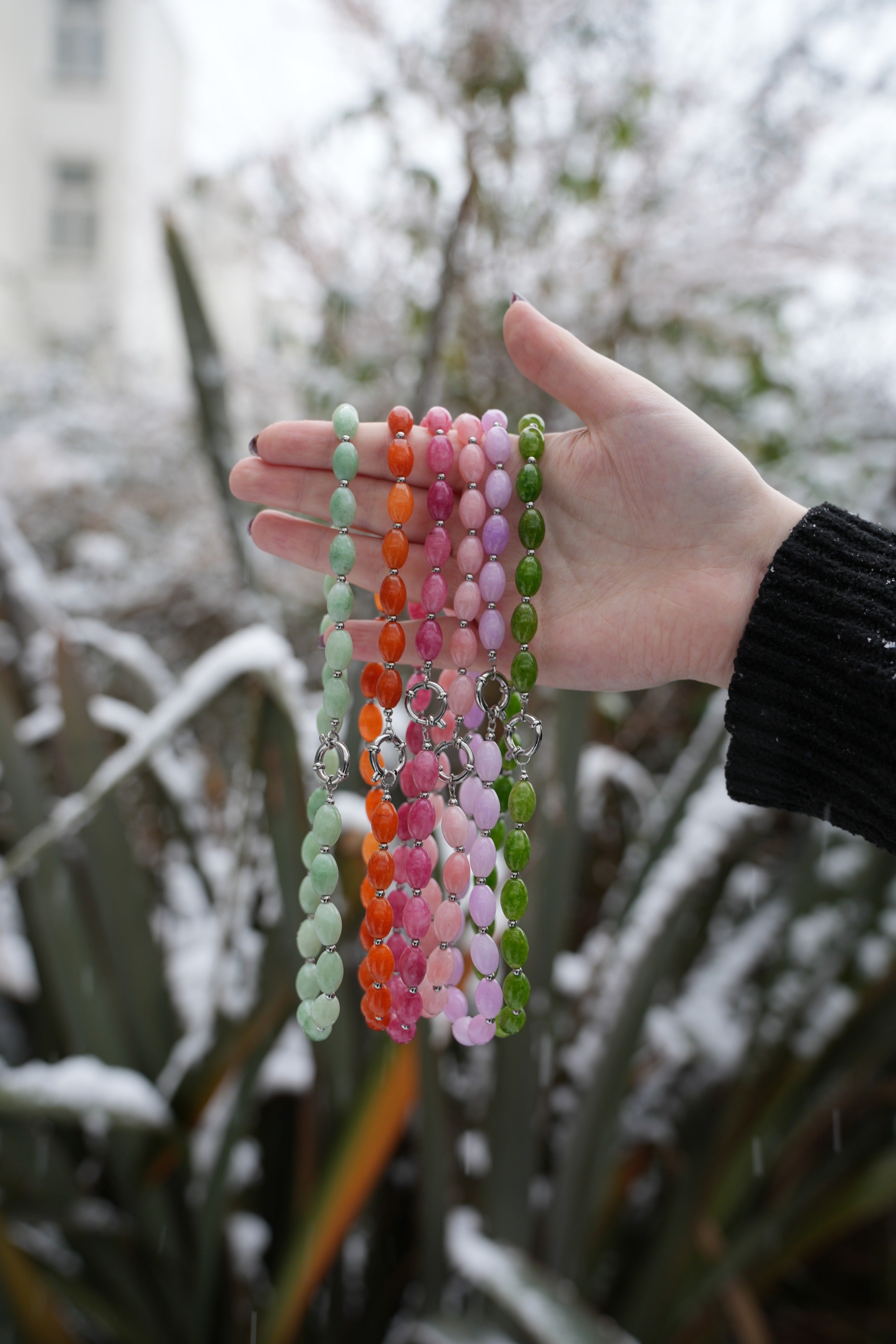 Jossy - Halskette - Naturstein - Edelstahl