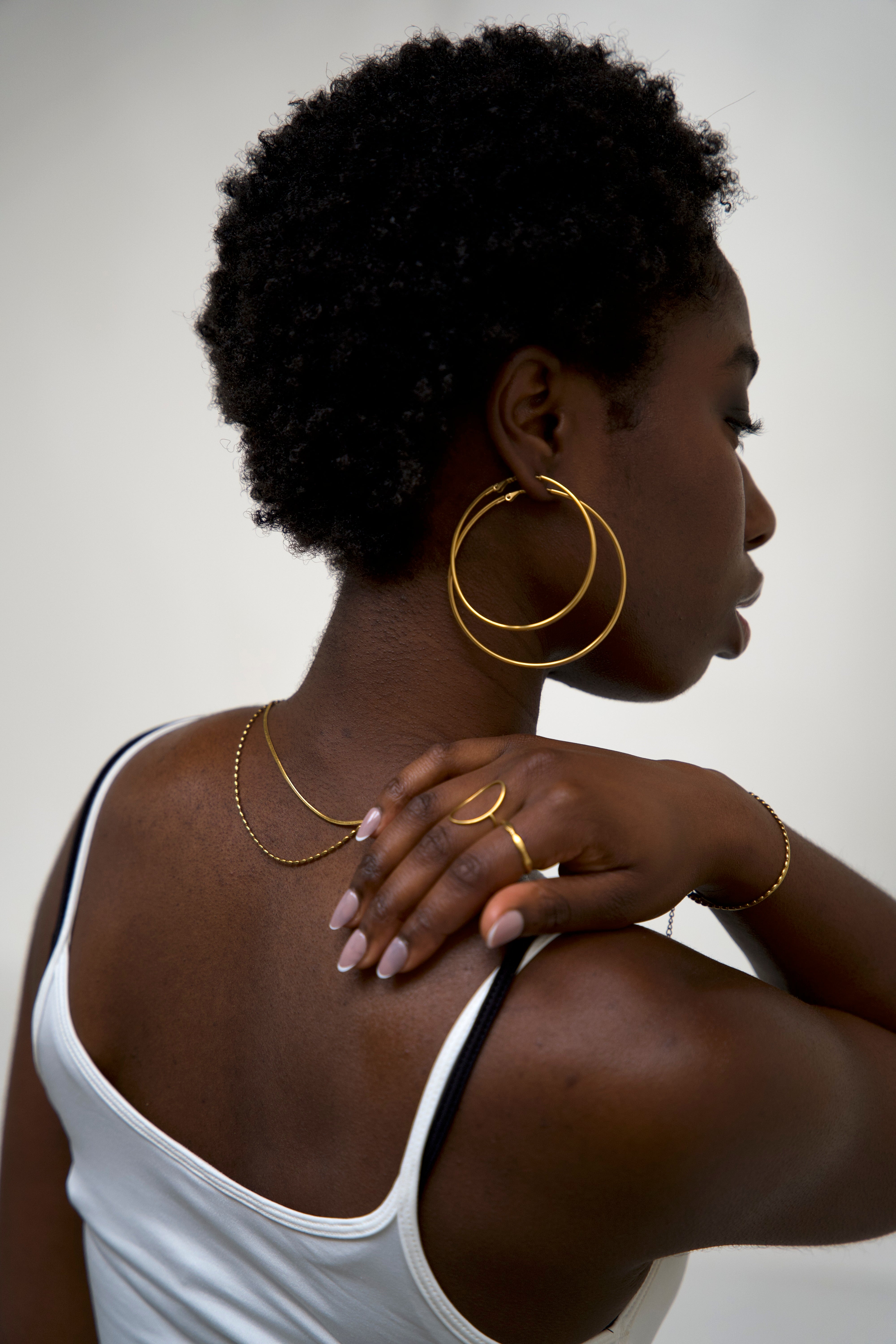 Basic hoops - Pendientes - Acero inoxidable