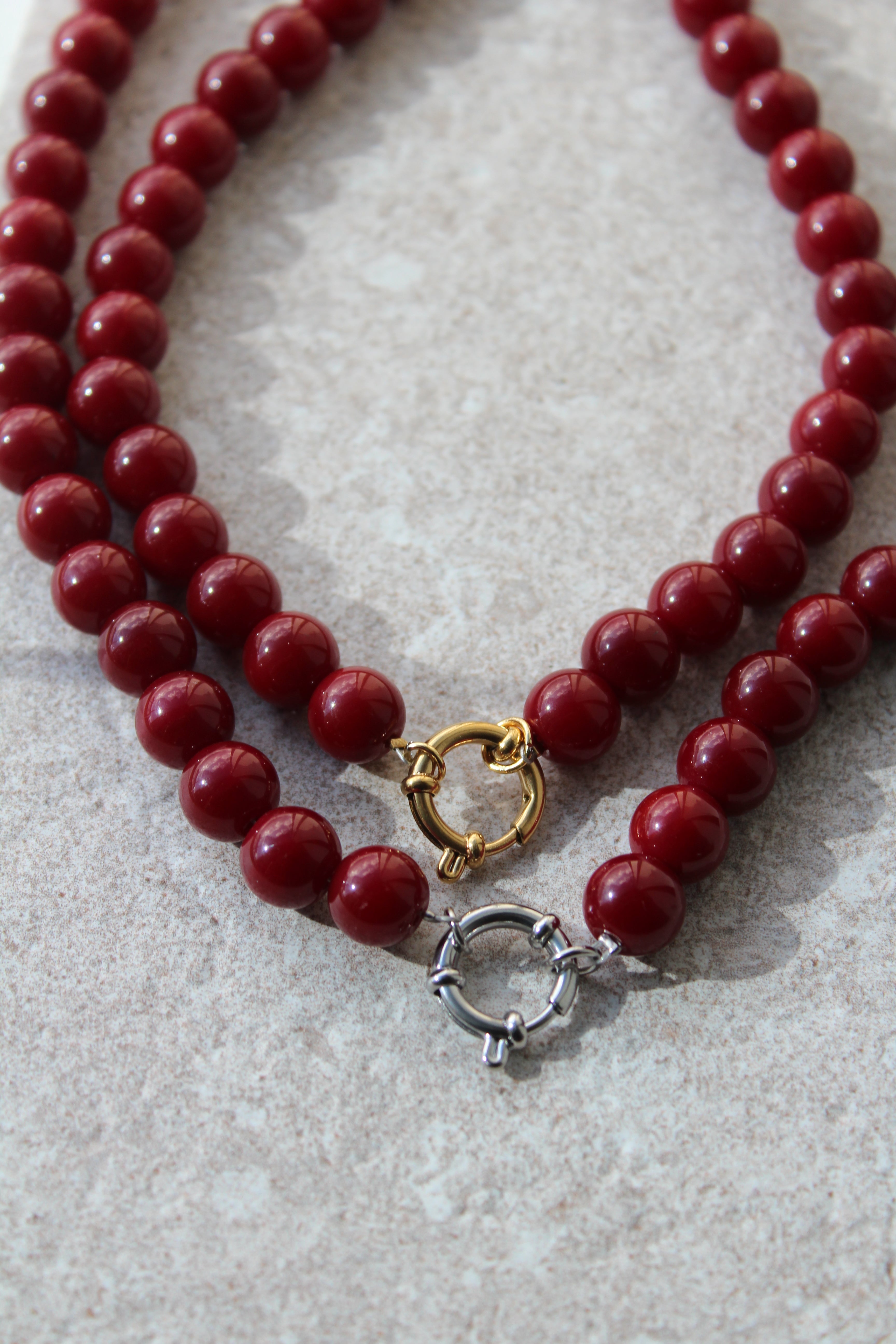 Samira - Halskette - Naturstein - Edelstahl