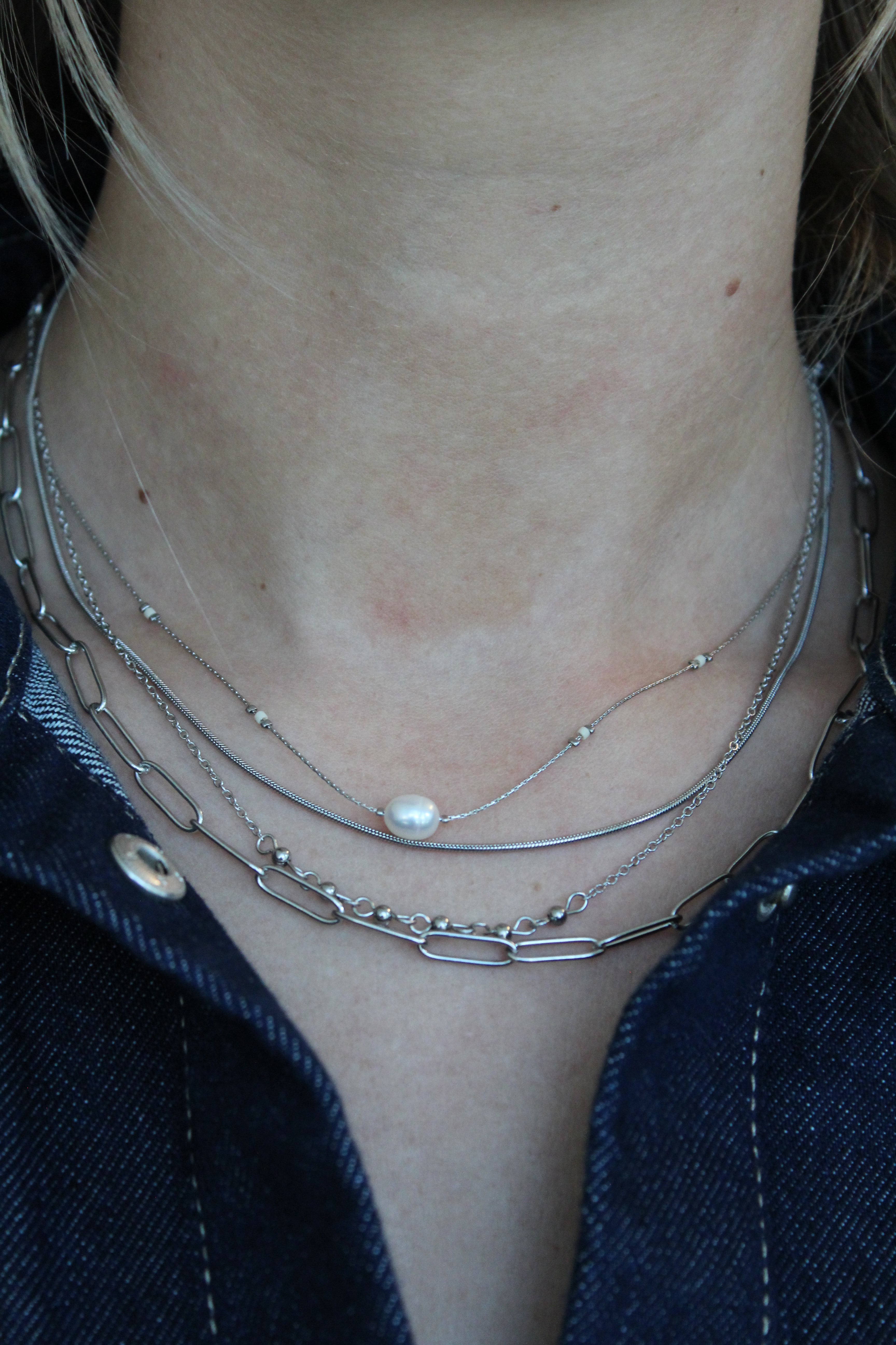 Eloise - Ketting - Natuursteen - Stainless Steel