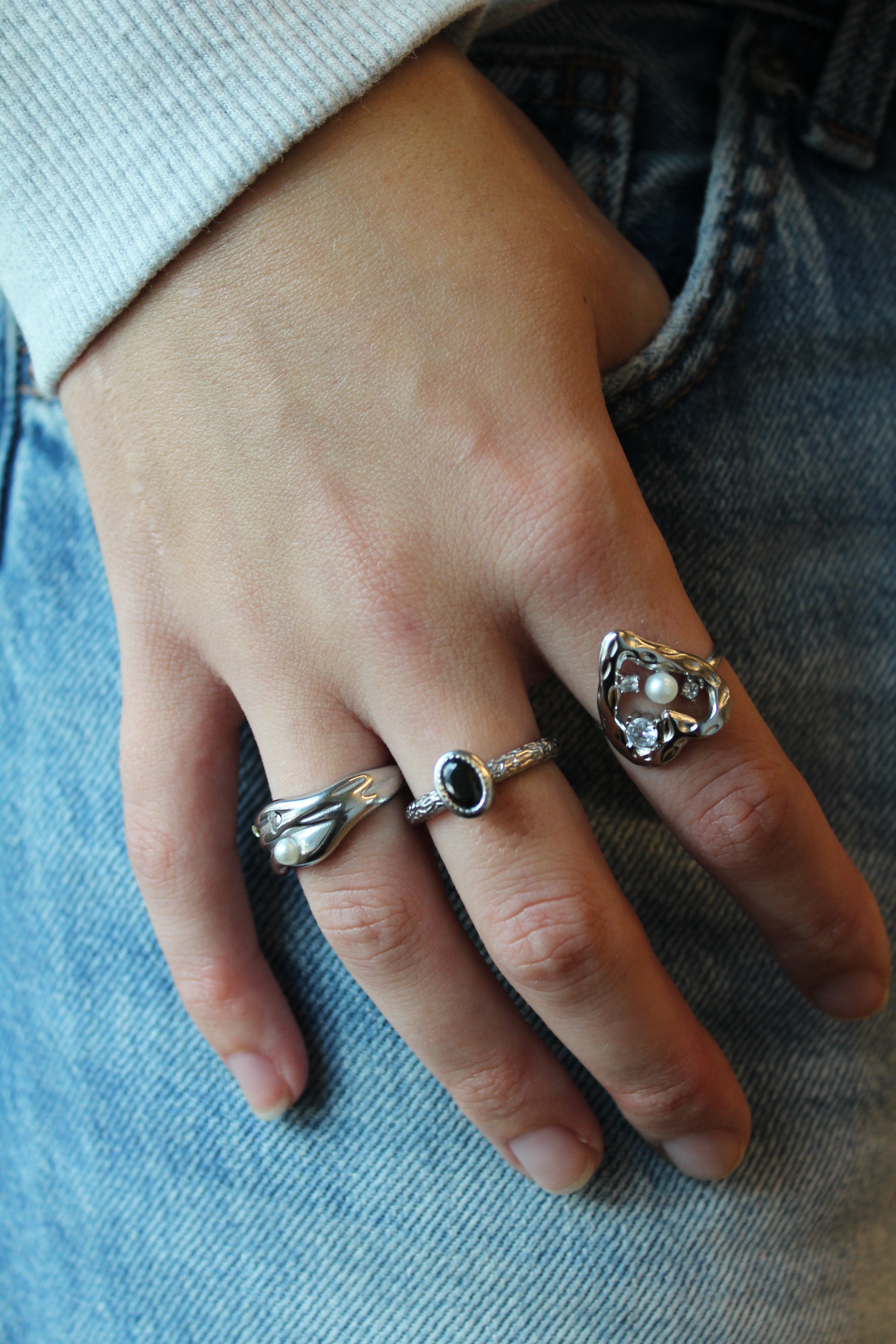 Angelique - Ring - Edelstahl - Verstellbar