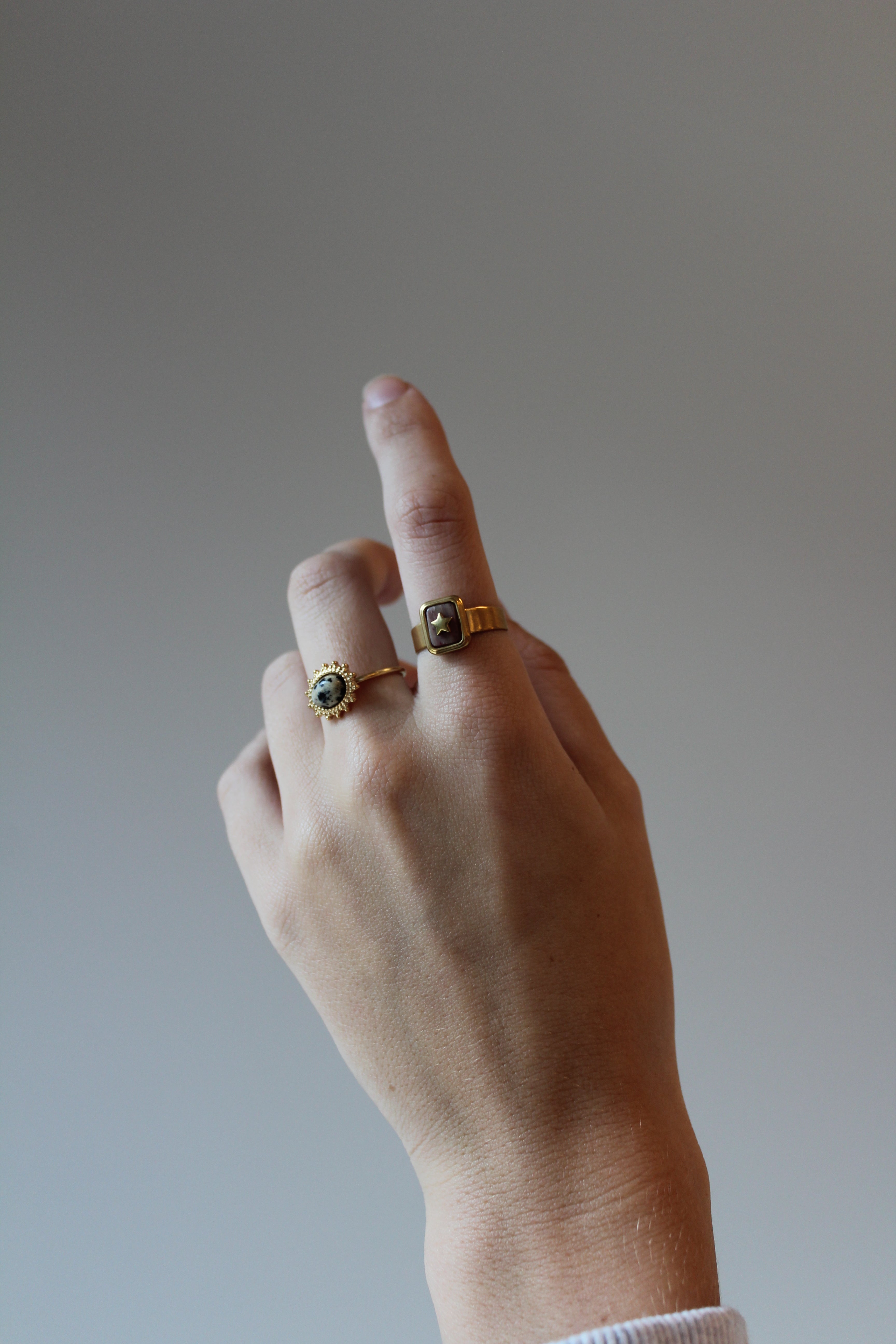 Jolie - Naturstein - Ring - Edelstahl