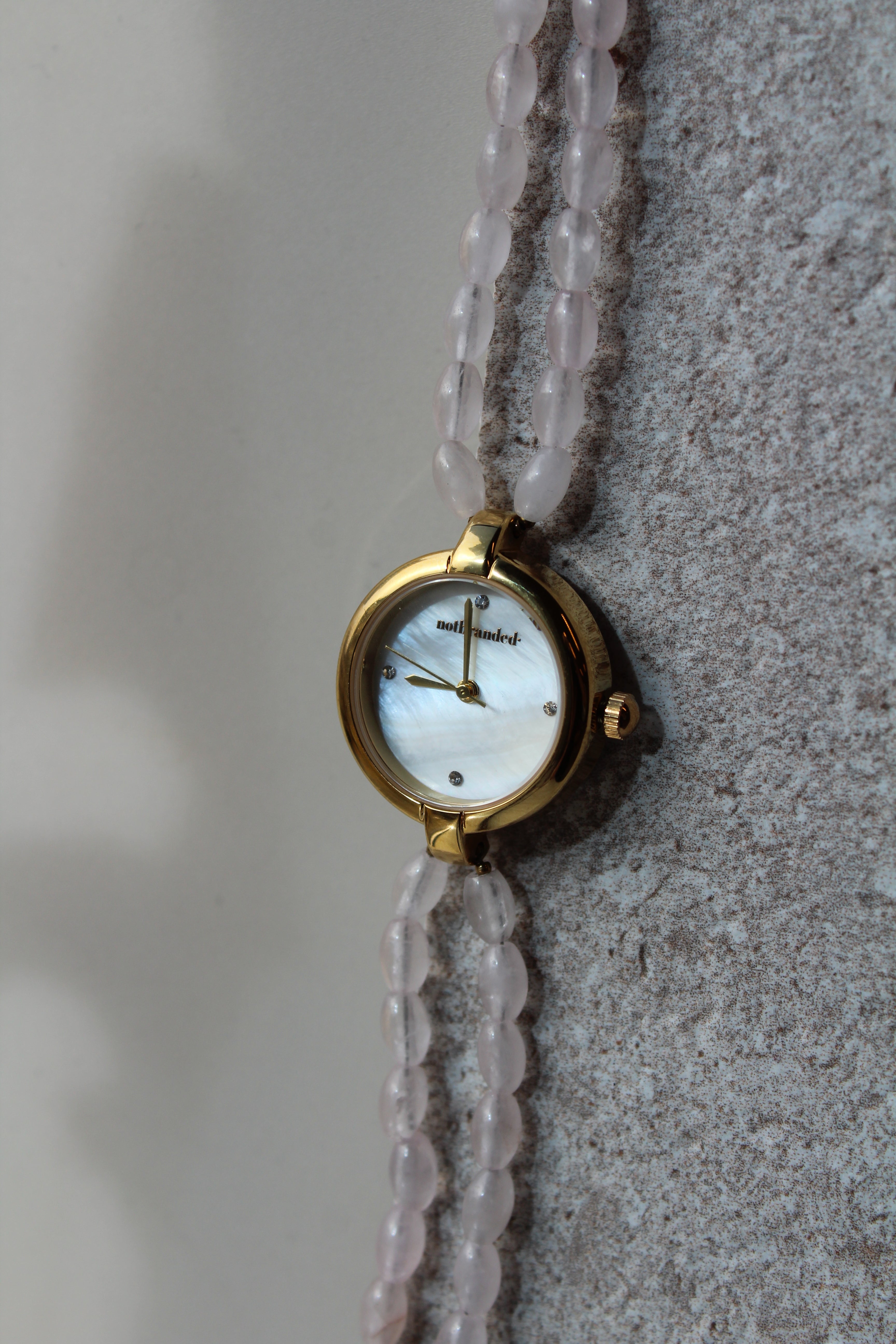 Rose  - Montre – Pierre naturelle - Acier inoxydable