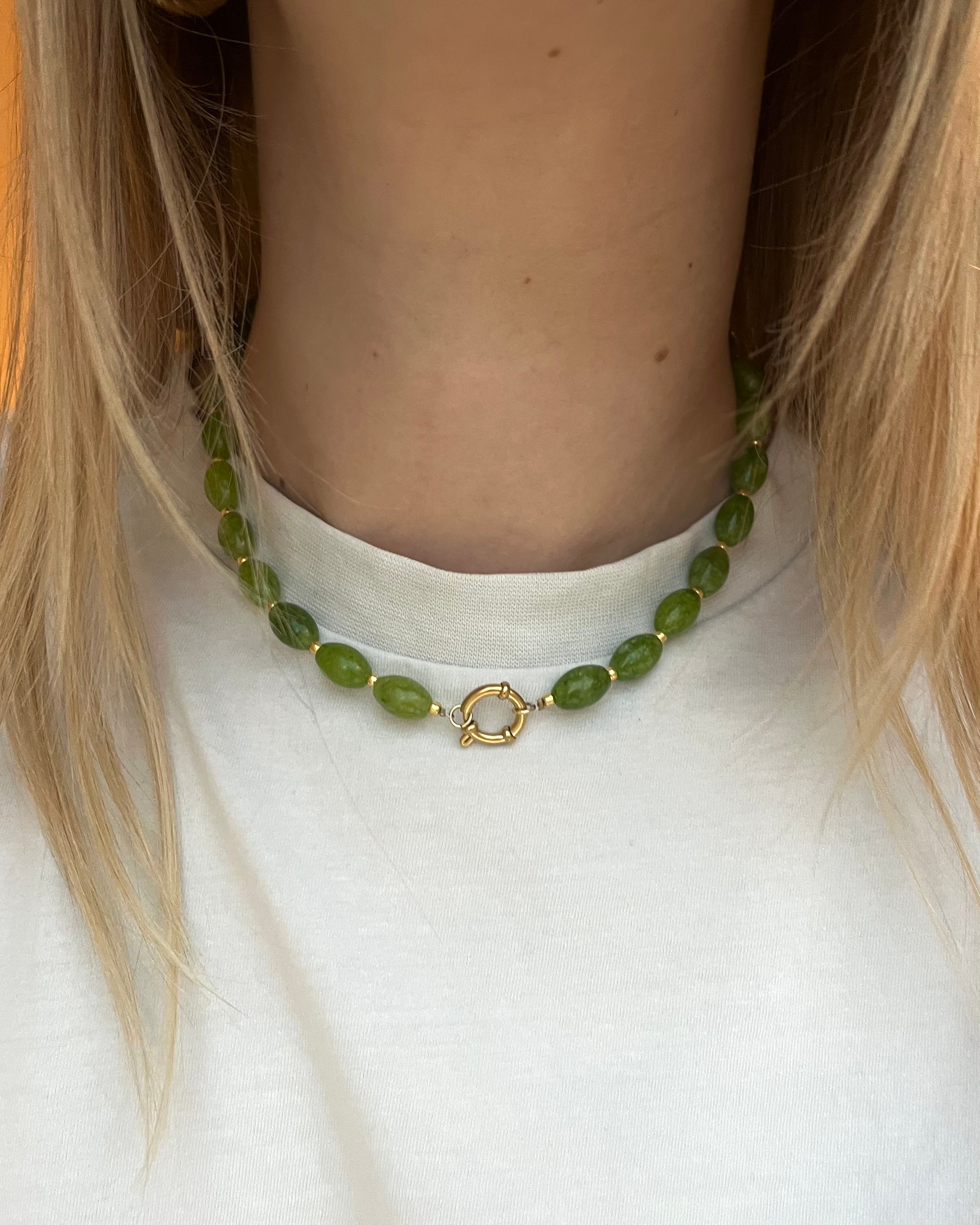 Jossy - Collana - Pietra naturale - Acciaio inossidabile