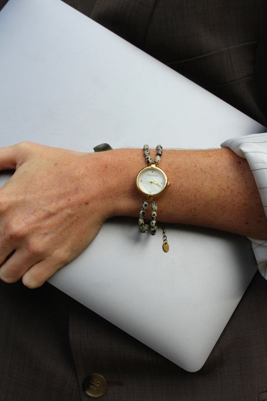 Noelia - Uhr – Naturstein - Edelstahl