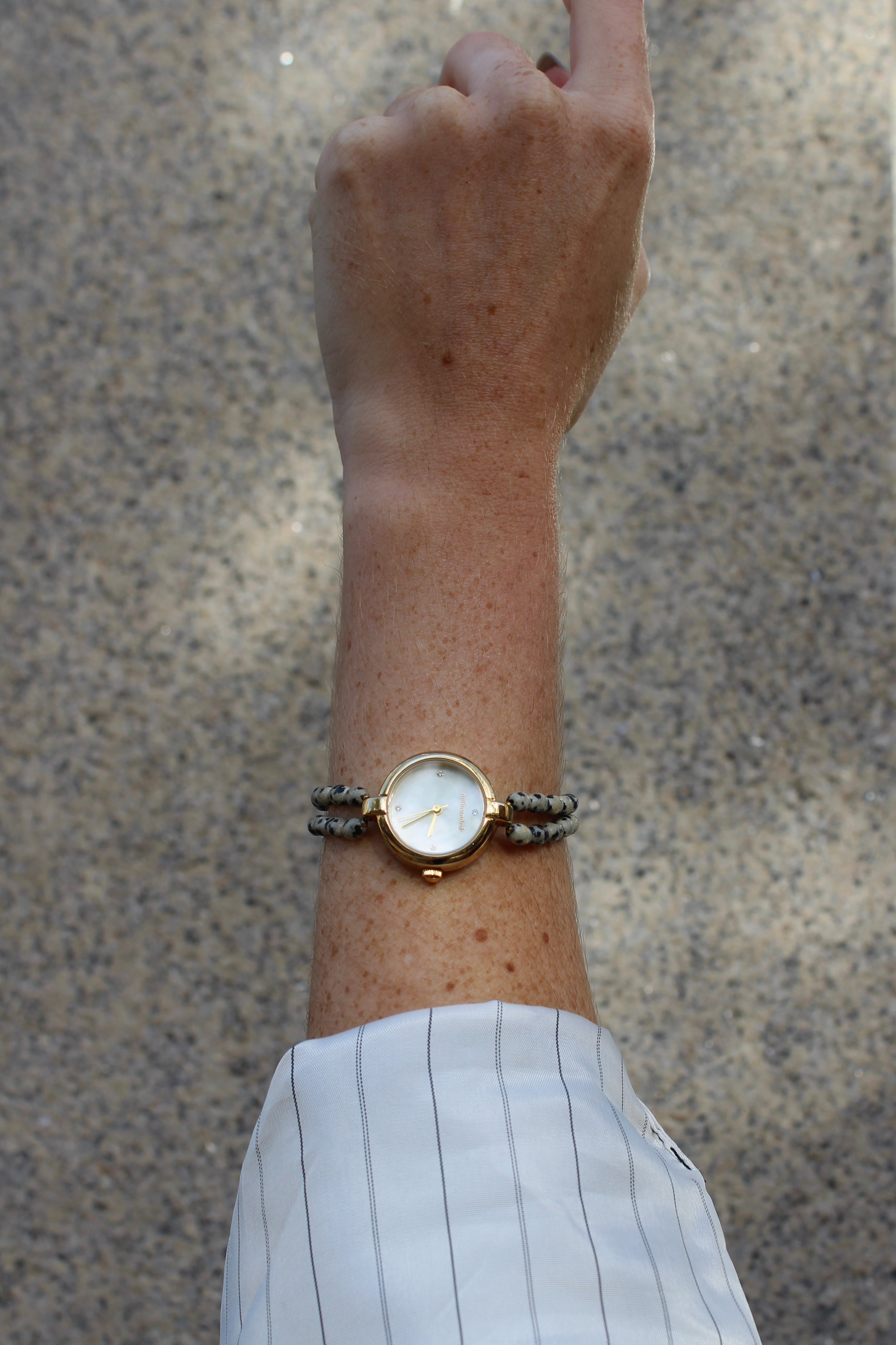 Noelia - Orologio – Pietra naturale - Acciaio inossidabile