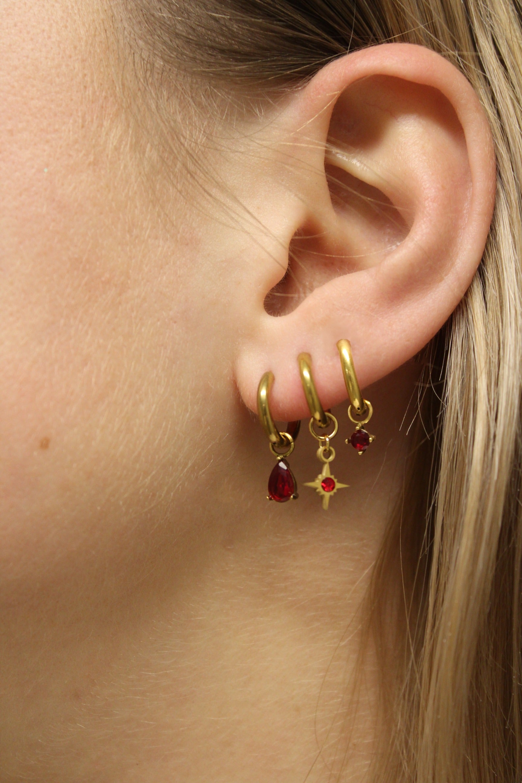 Birthstonebox  - Orecchini – Set – Acciaio inossidabile