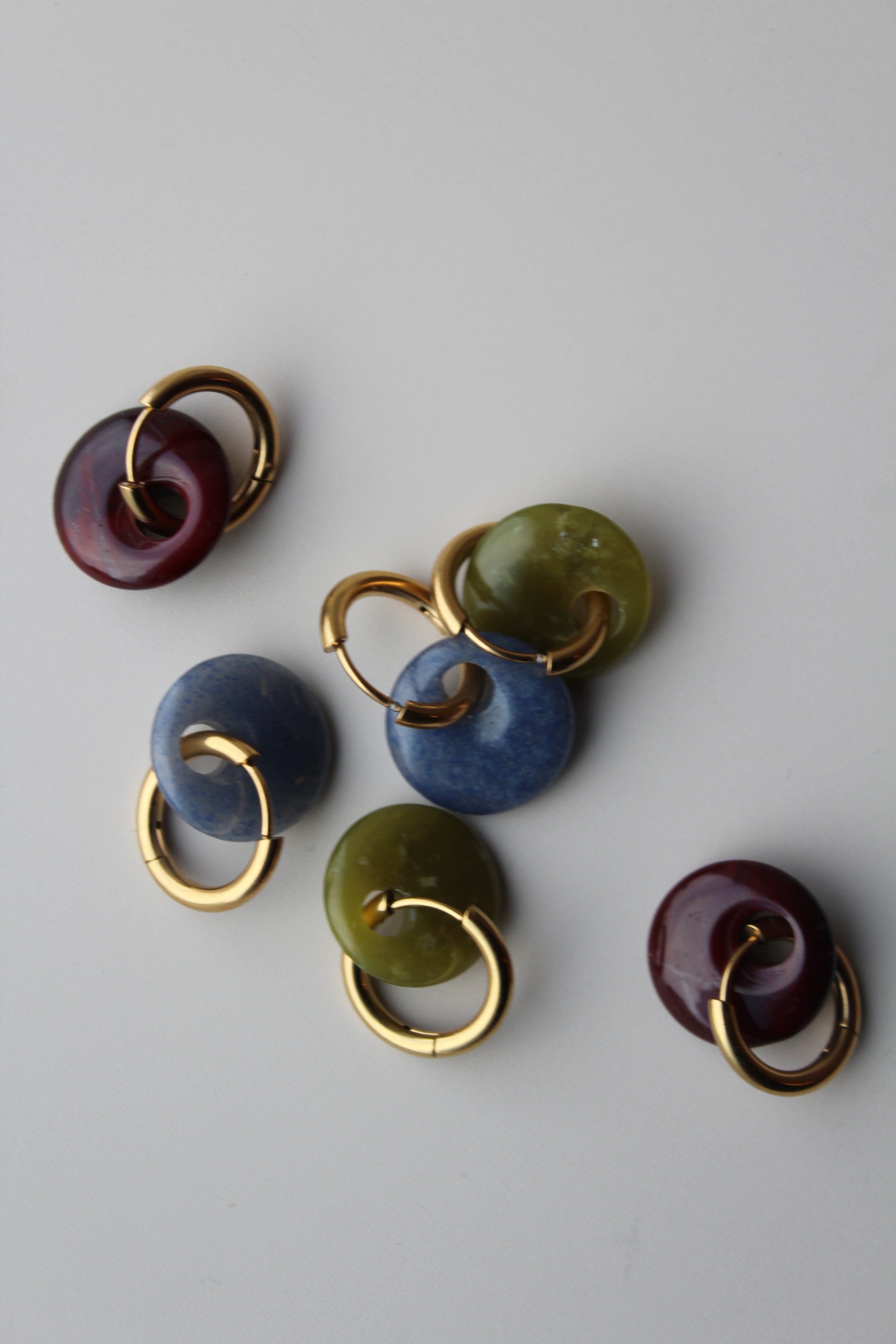 Isadora - Pendientes - Piedra natural-  Acero inoxidable