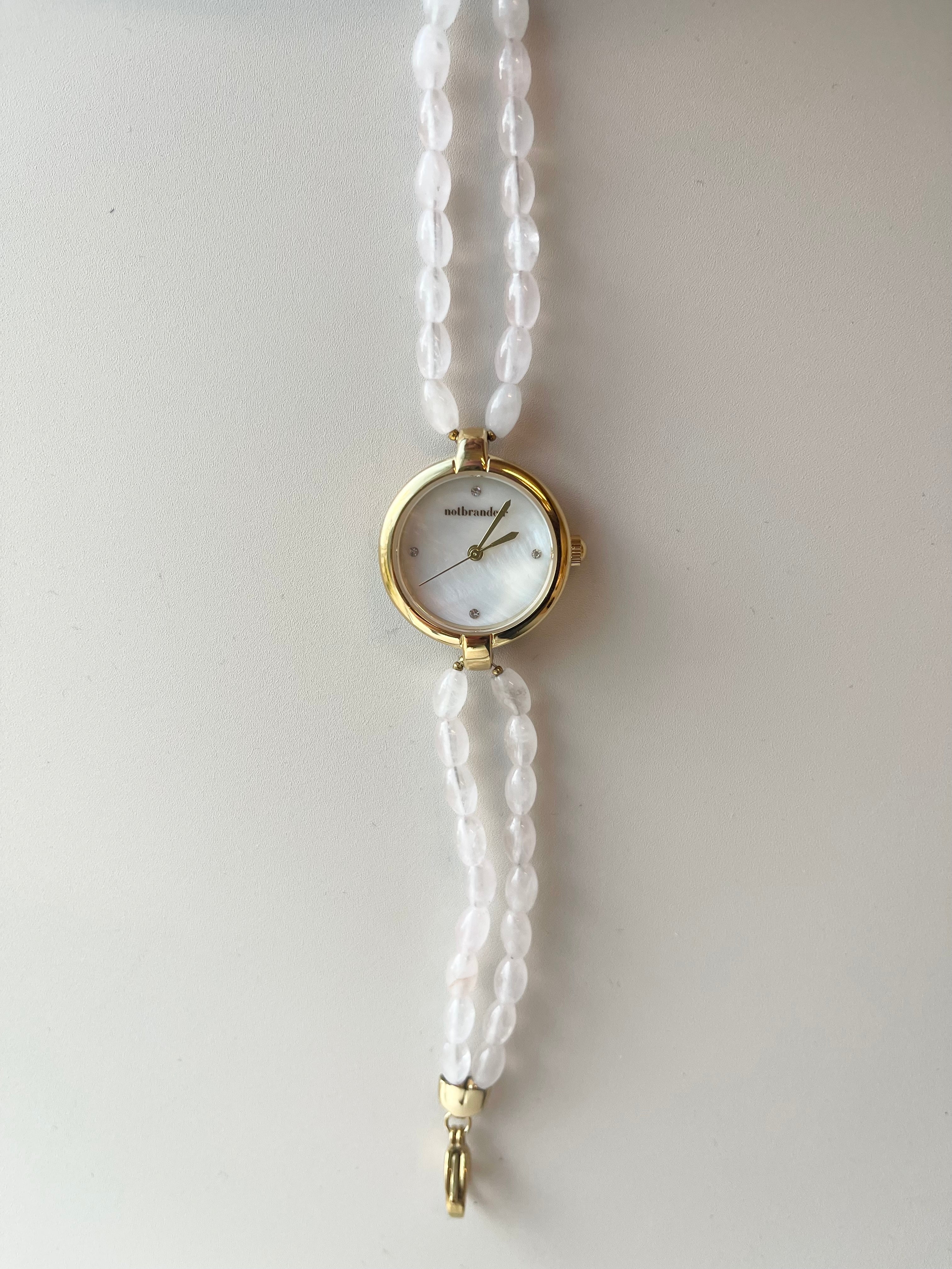 Rose  - Montre – Pierre naturelle - Acier inoxydable