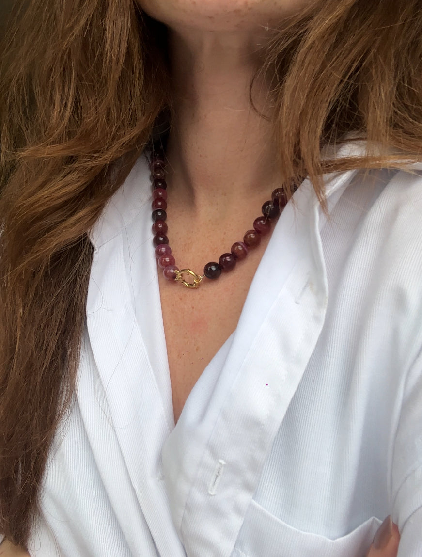 Samira - Halskette - Naturstein - Edelstahl