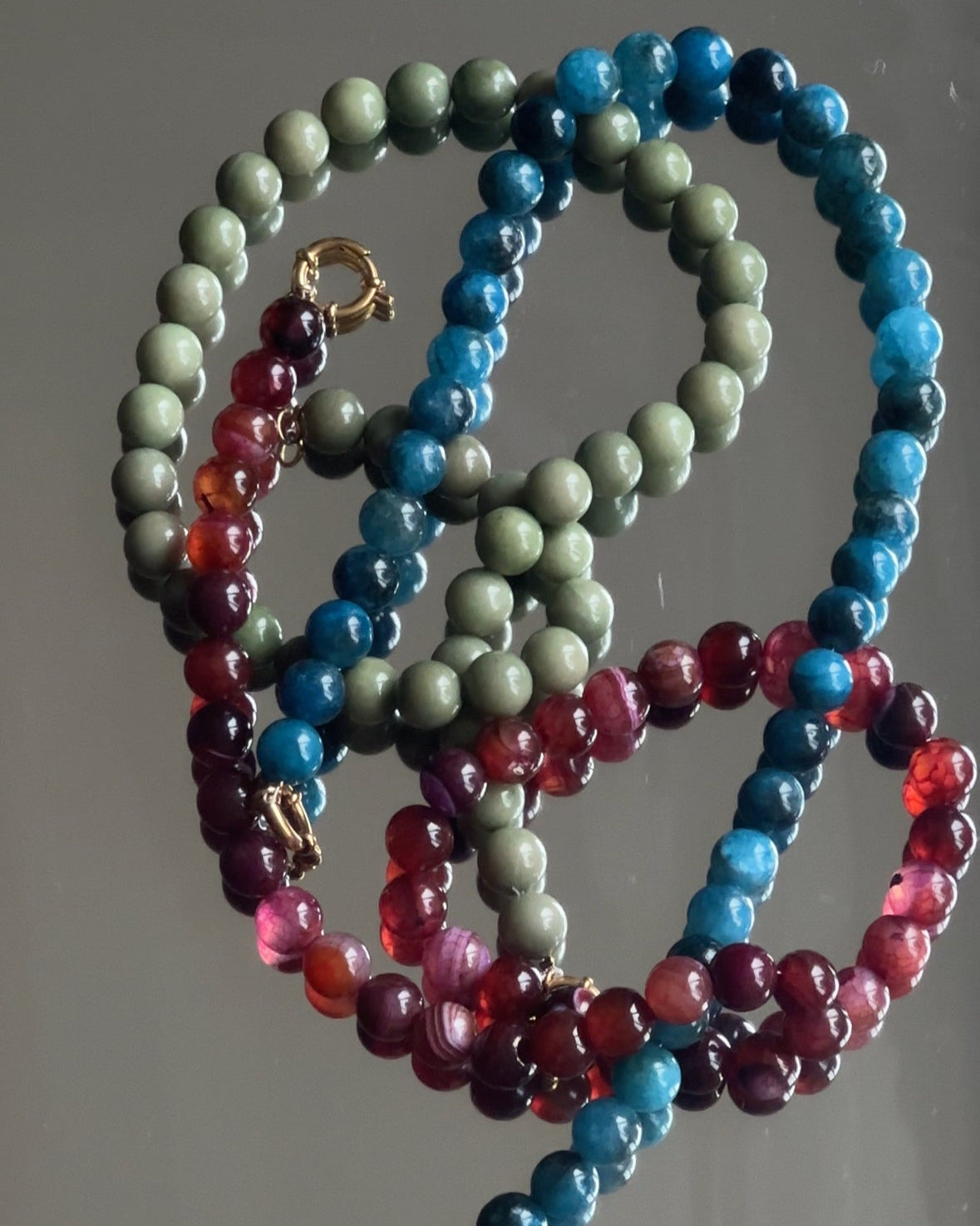 Samira - Halskette - Naturstein - Edelstahl