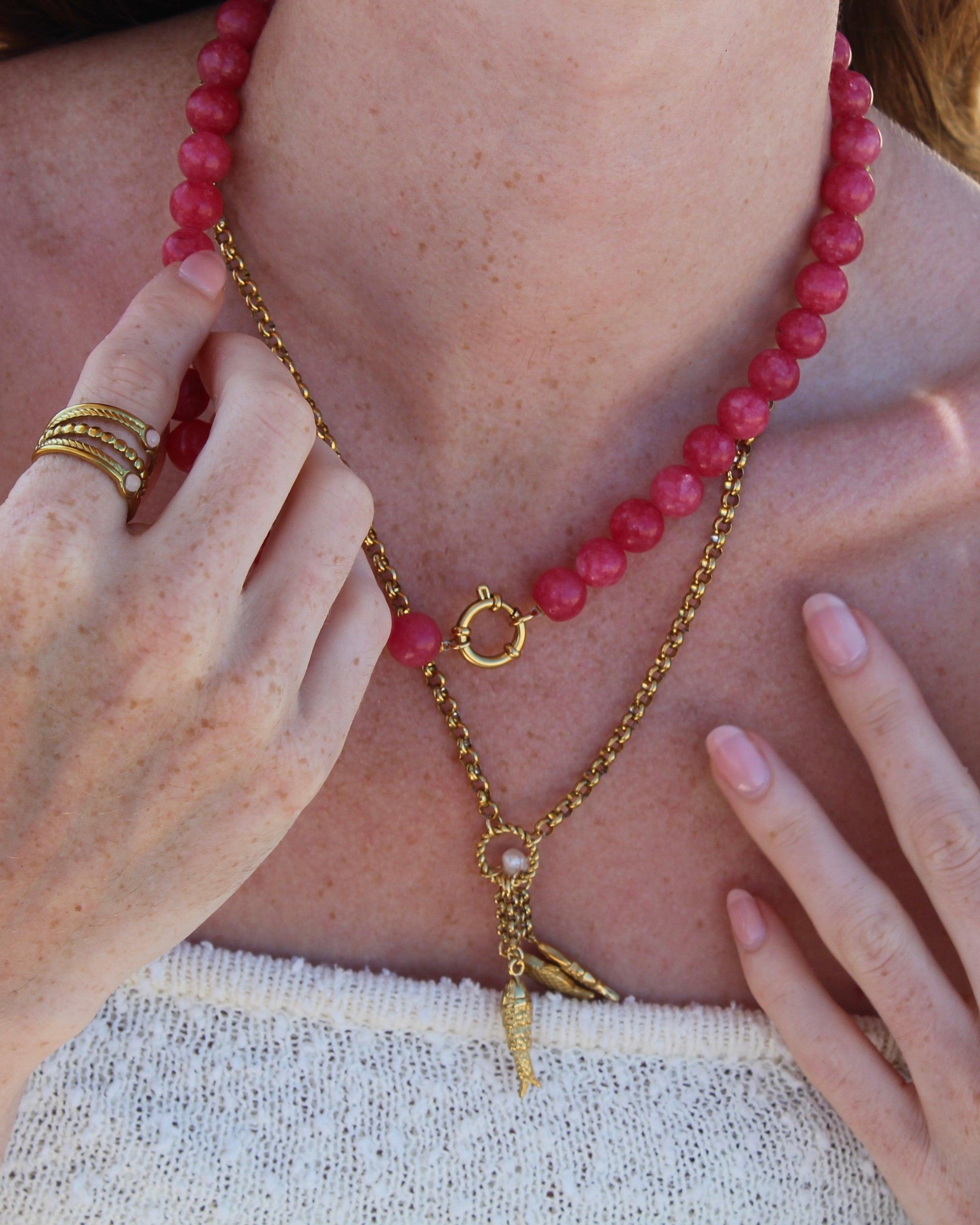 Fish - Collana - Acciaio inossidabile