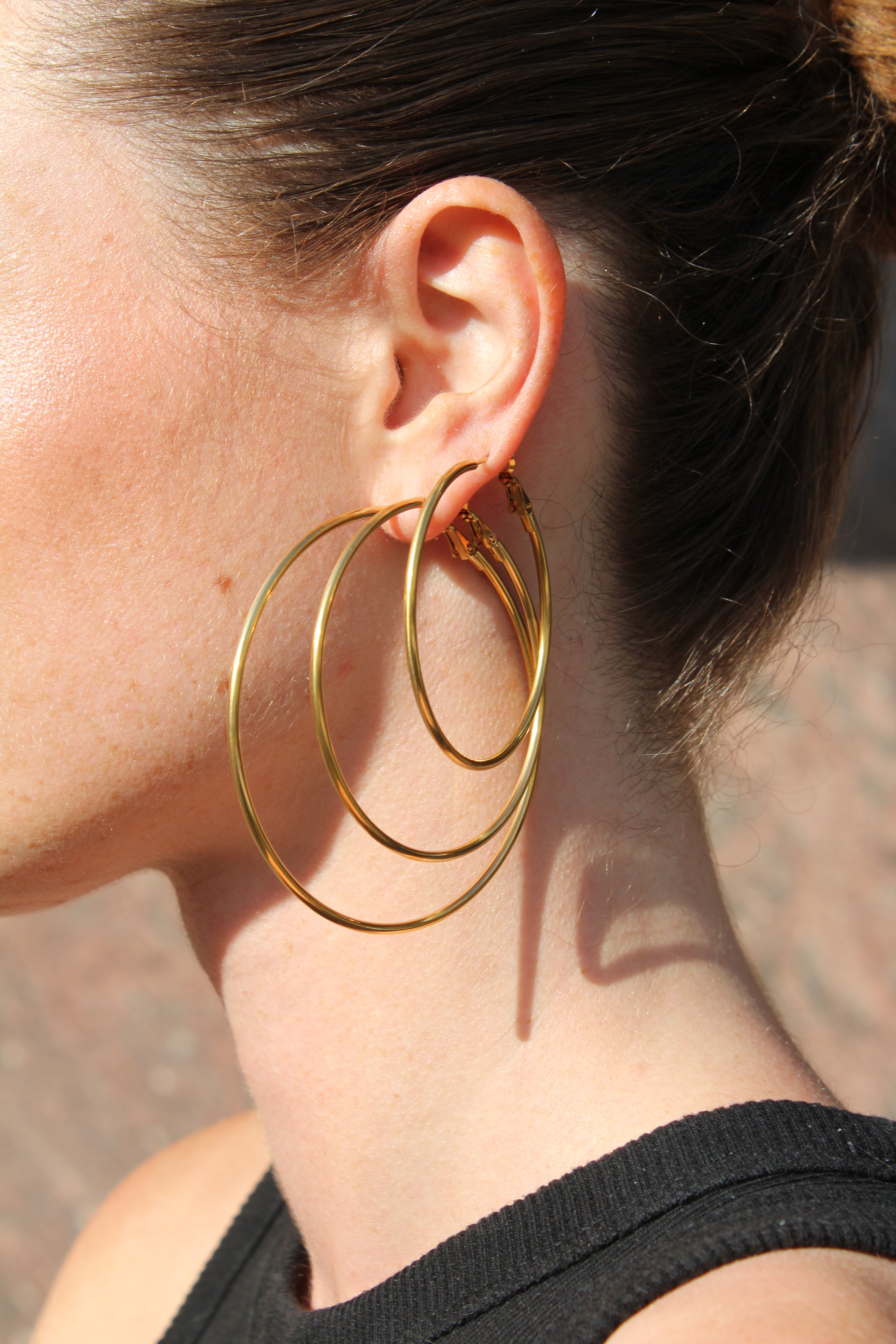 Basic hoops - Pendientes - Acero inoxidable