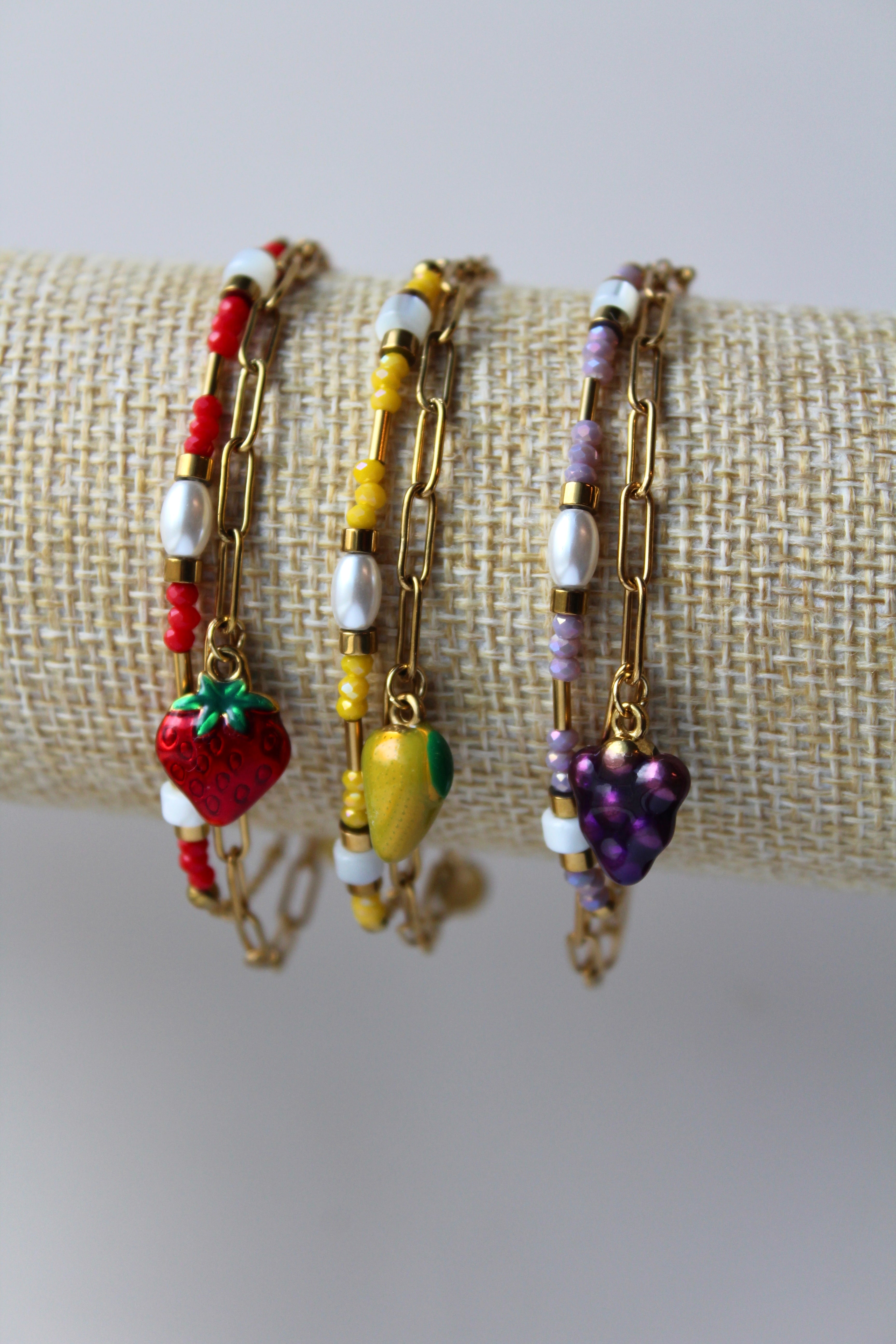 Fruity Strawberry - Bracelet - Acier inoxydable