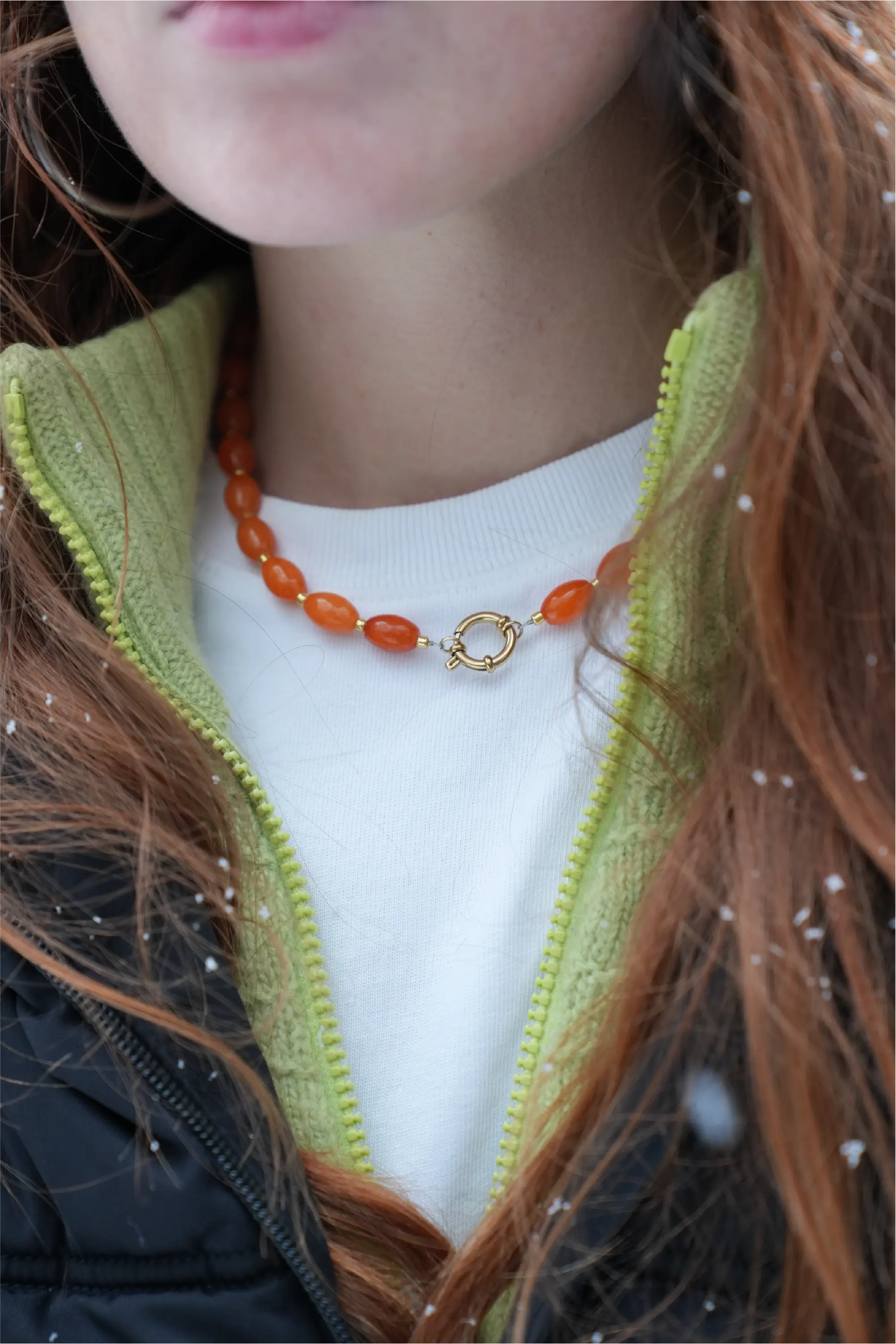 Jossy - Halskette - Naturstein - Edelstahl