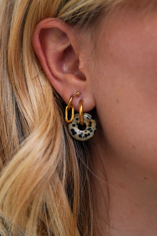 Femme - Orecchini - Pietra naturale - Acciaio inossidabile