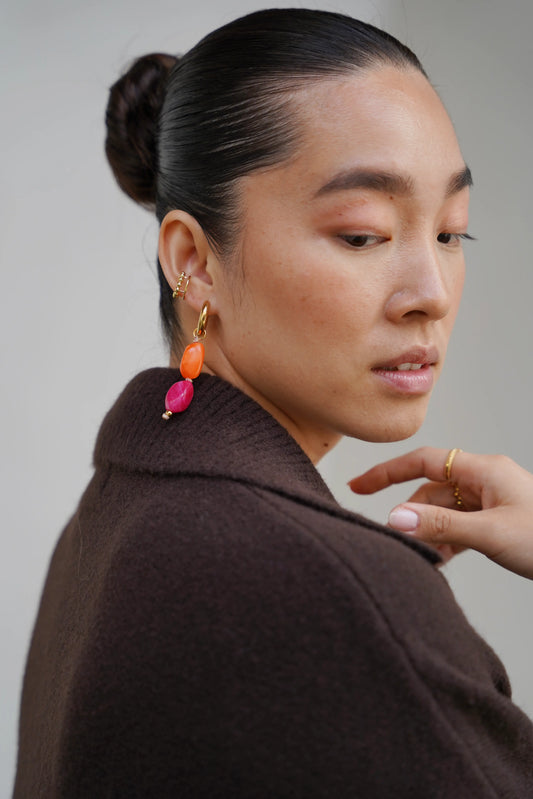 Doppio punto - Orecchino - Acciaio inossidabile