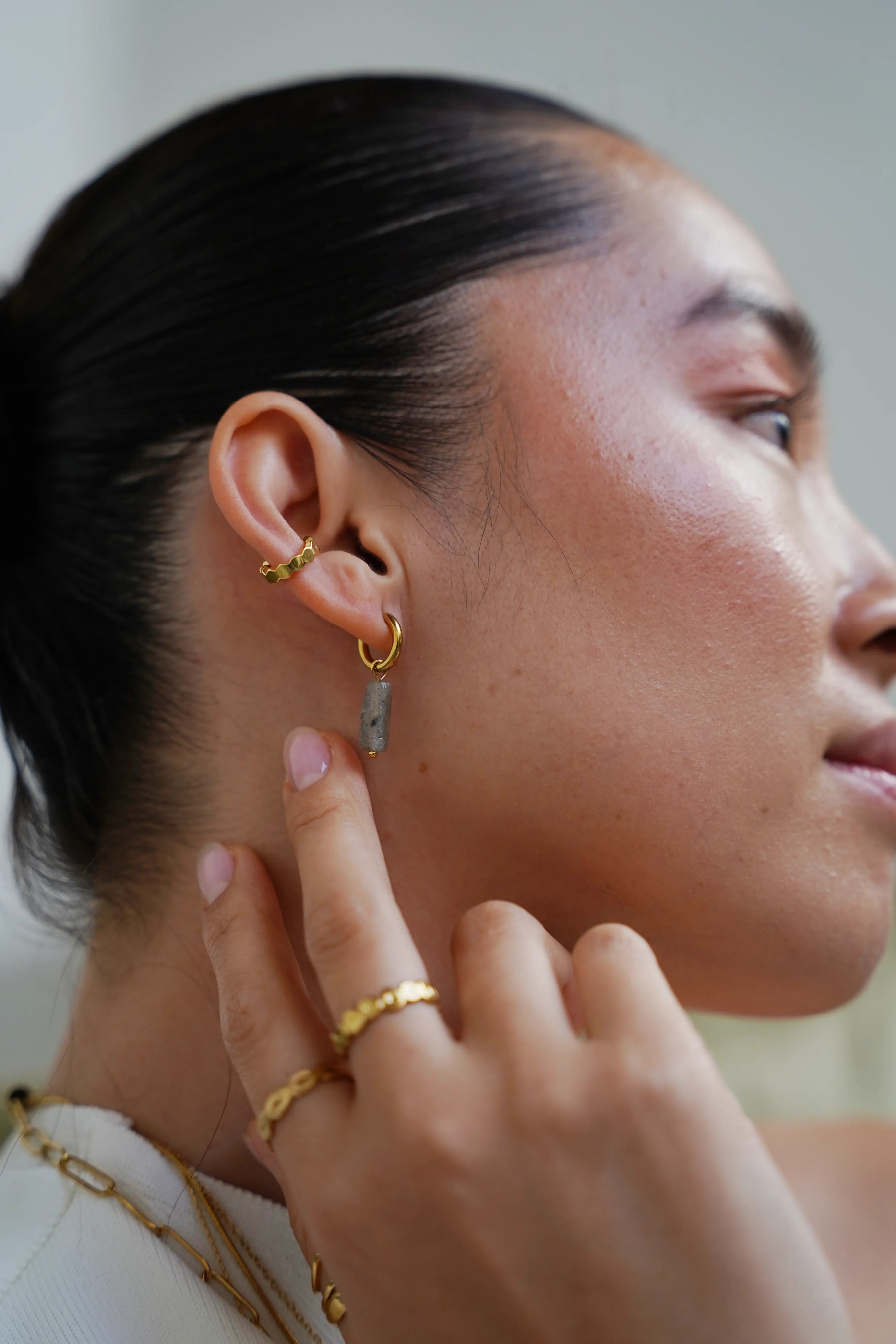 Dora - Earrings - Natural Stone - Stainless Steel