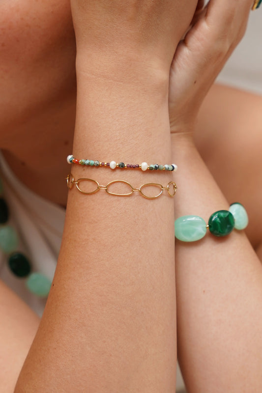 Tira - Bracelet - Natural Stone - Stainless Steel