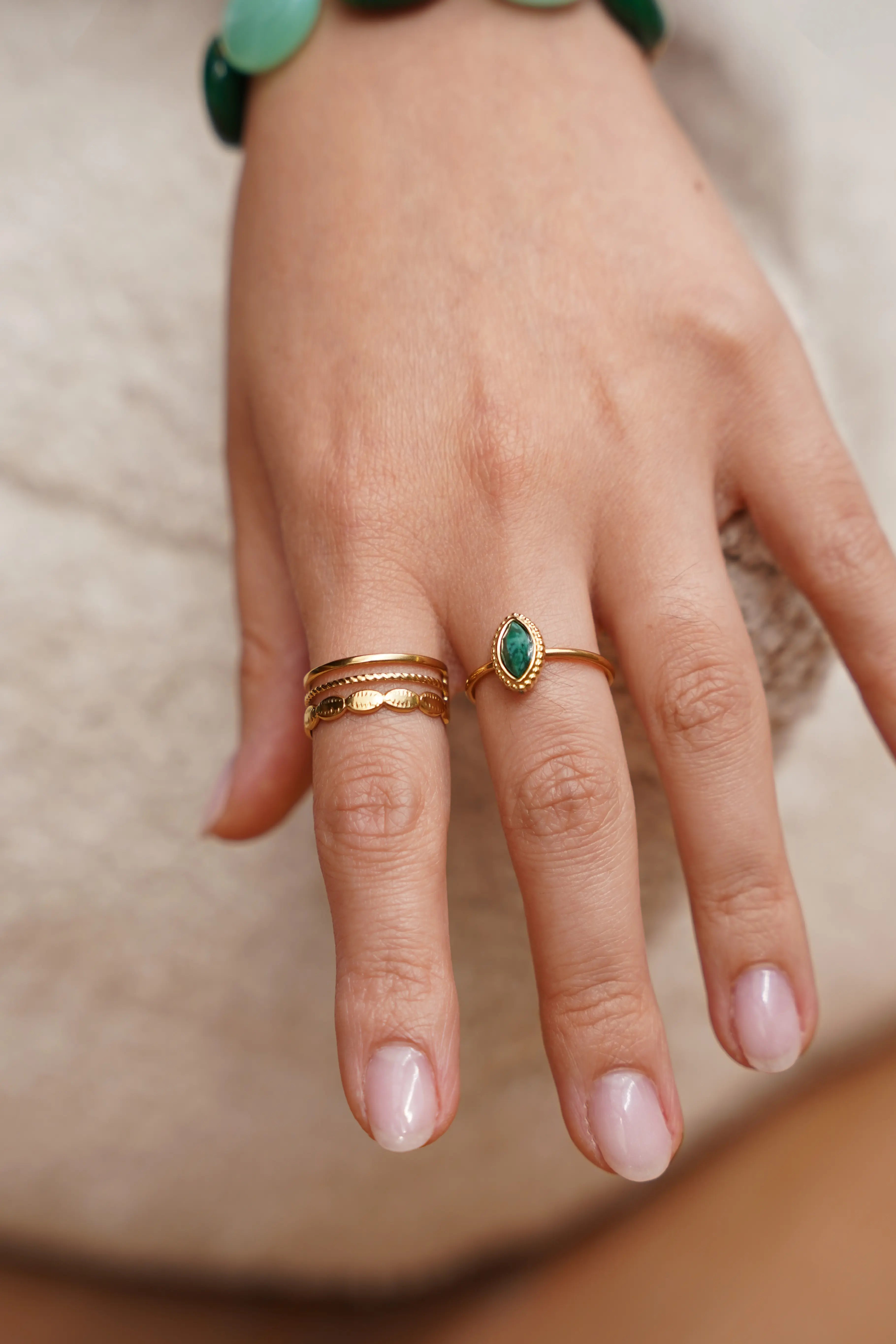 Avelie - Bague - Acier inoxydable - Ajustable