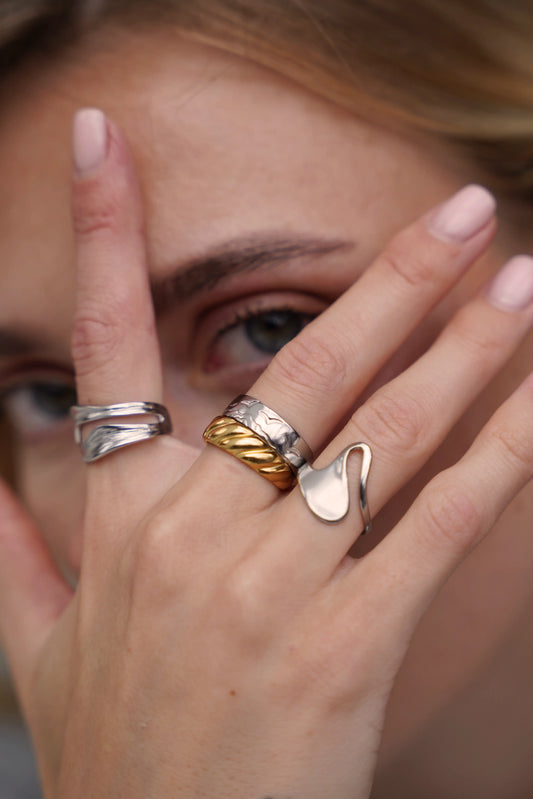 Suze - Bague - Acier inoxydable - Ajustable