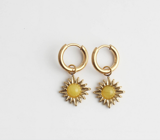 Louelle - Ohrringe - Naturstein - Rostfreier Stahl