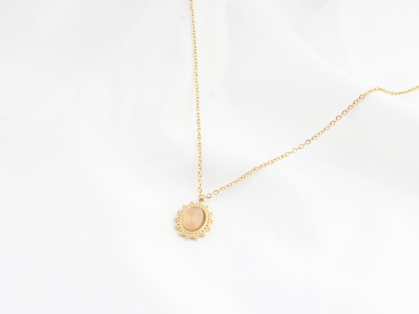 Jolie - Halskette - Naturstein - Edelstahl