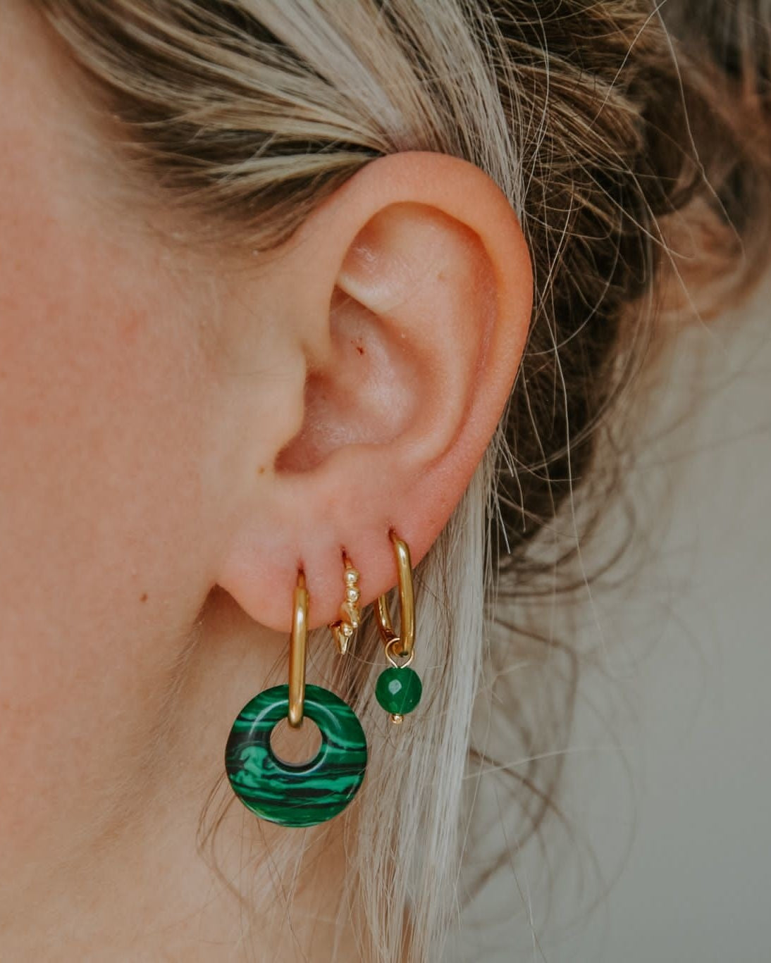 Tirza - Pendientes - Piedra natural - Acero inoxidable