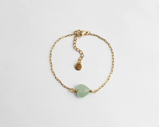 Natural Heart - Bracelet - Natural Stone - Stainless Steel